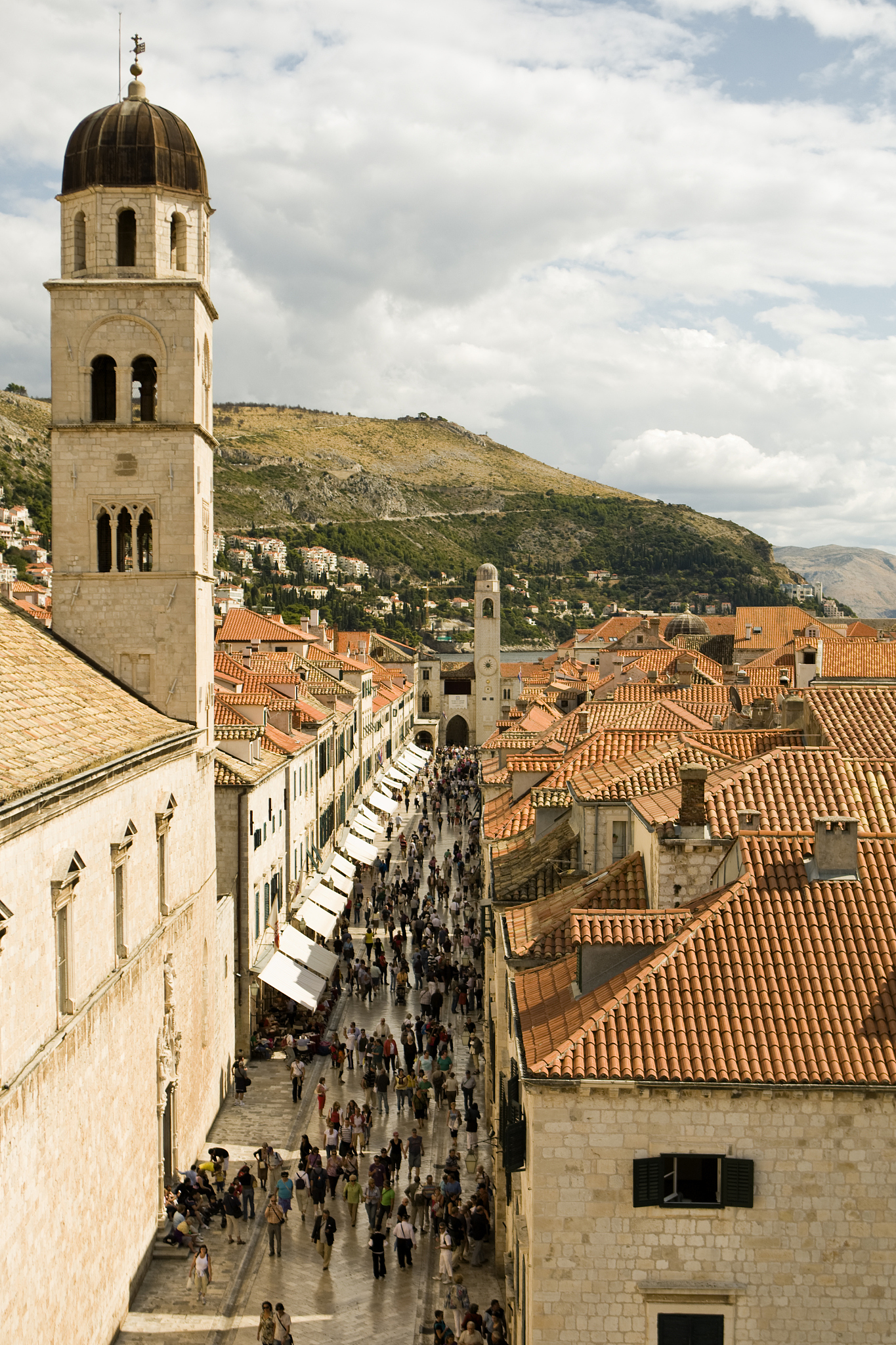 view of the stradun, dubrovnik, croatia
