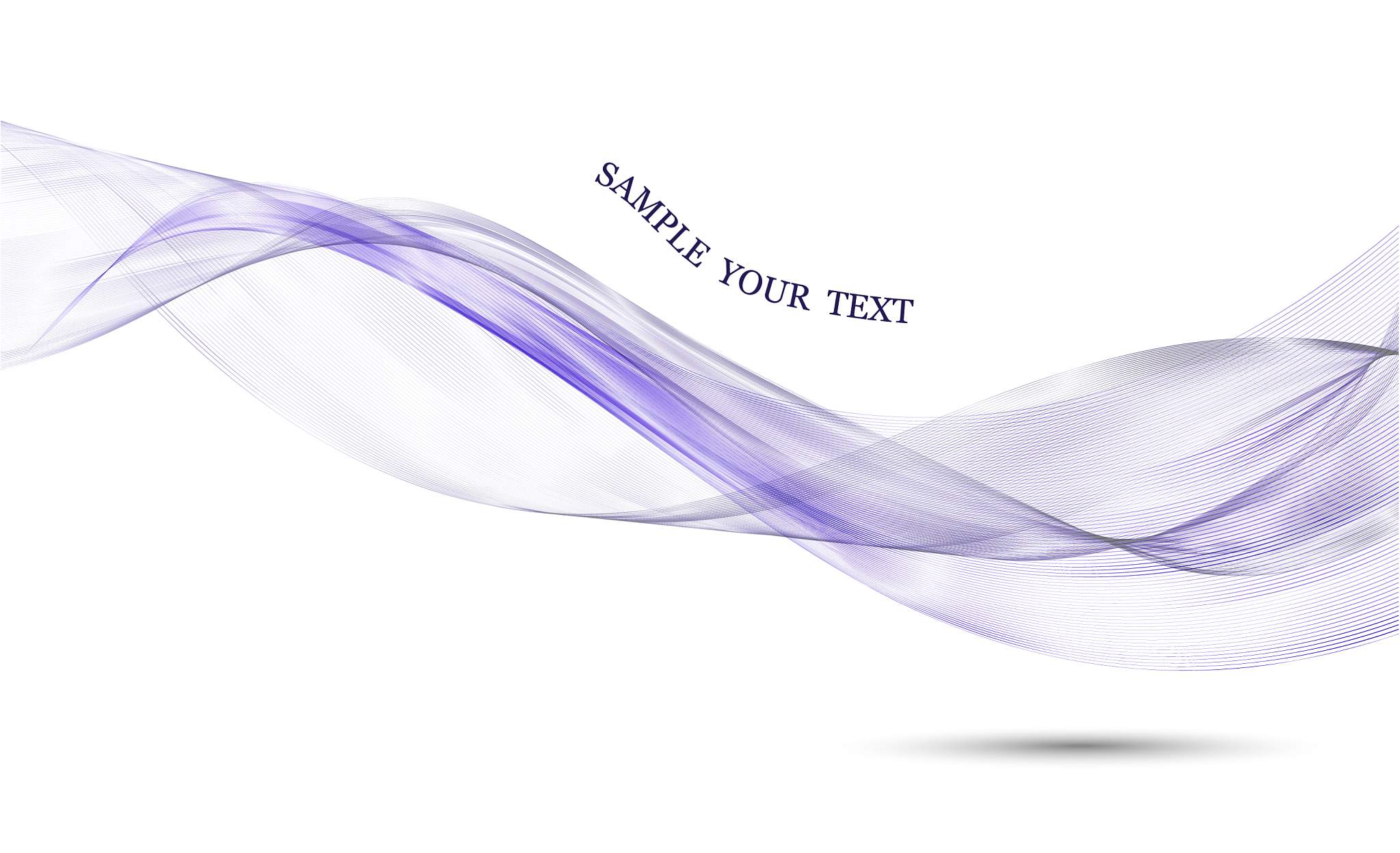 abstract smooth color wave curve flow blue