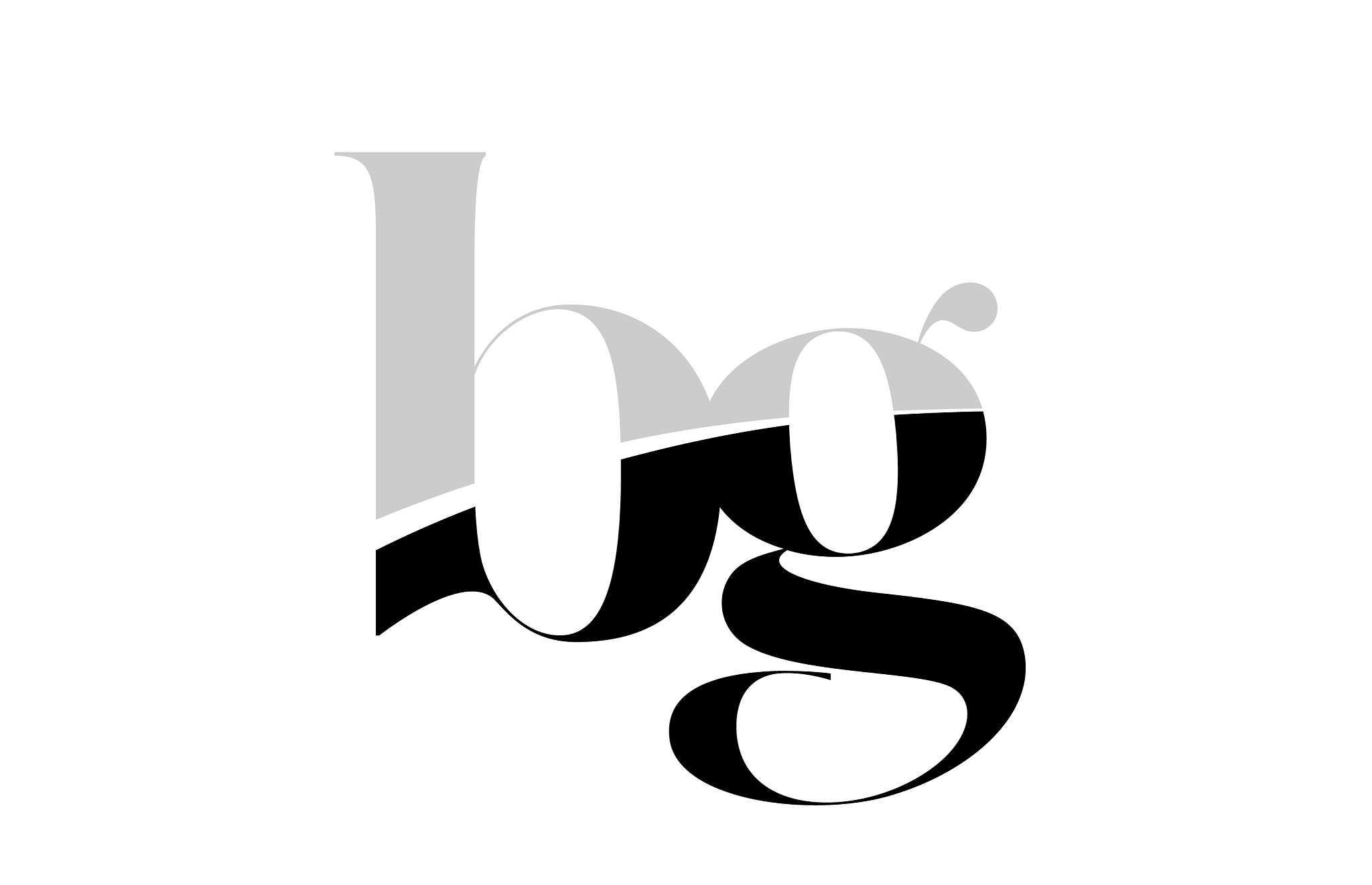 alphabet letter bg b g black and white logo icon