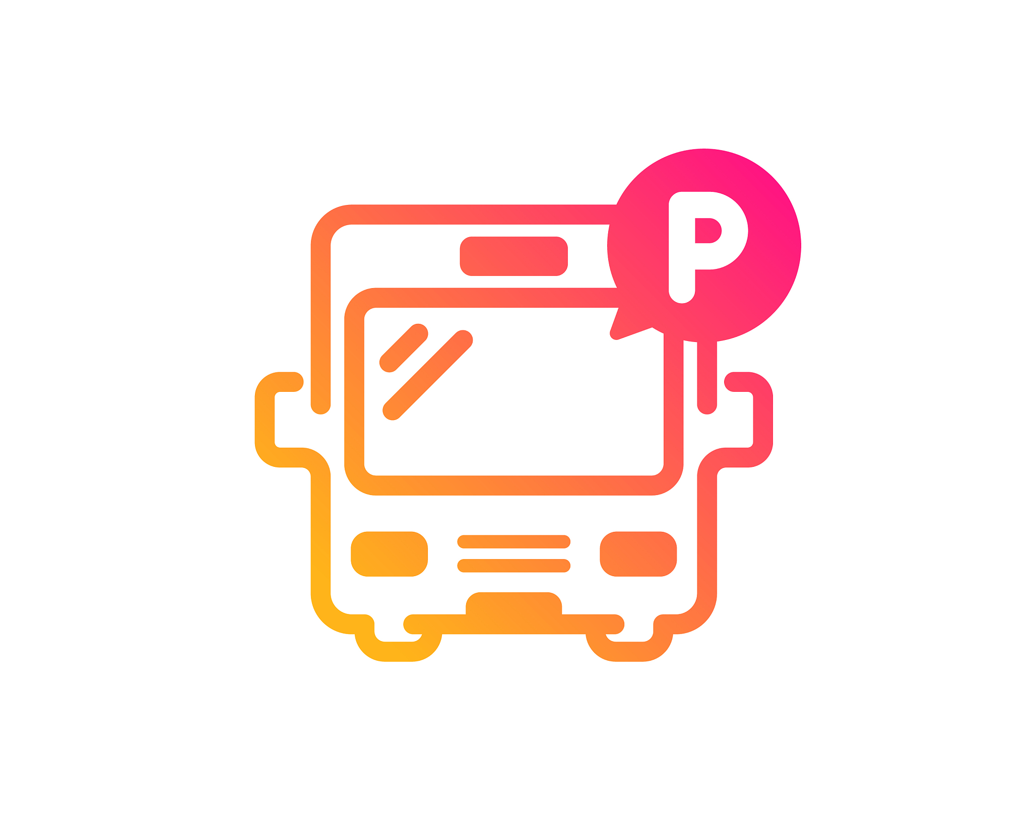 bus parking icon auto park sign