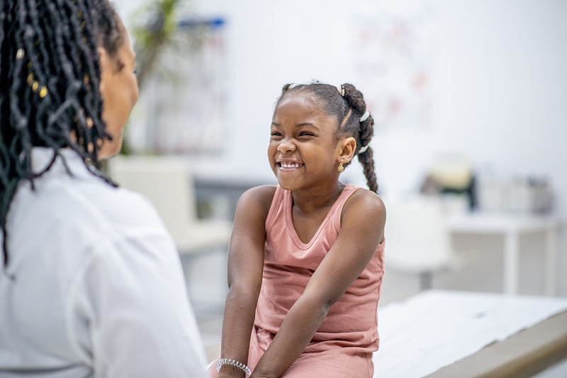 child medical check up stock photo