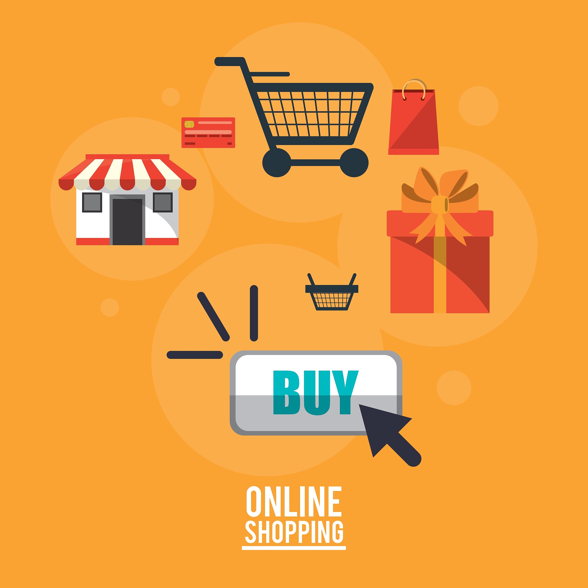 shopping online ecommerce and media design