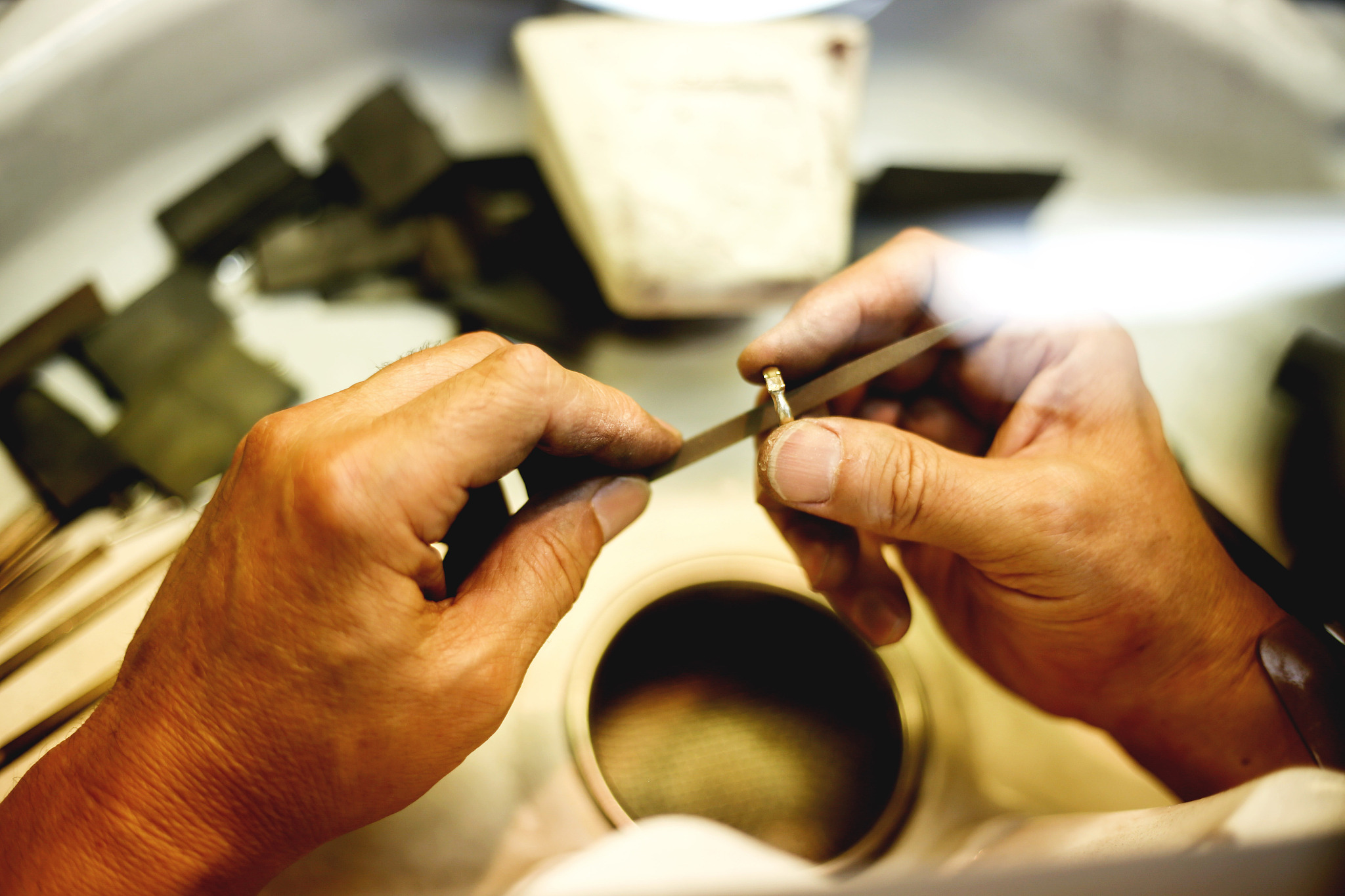 handmade jeweler process, manufacture of jewelery