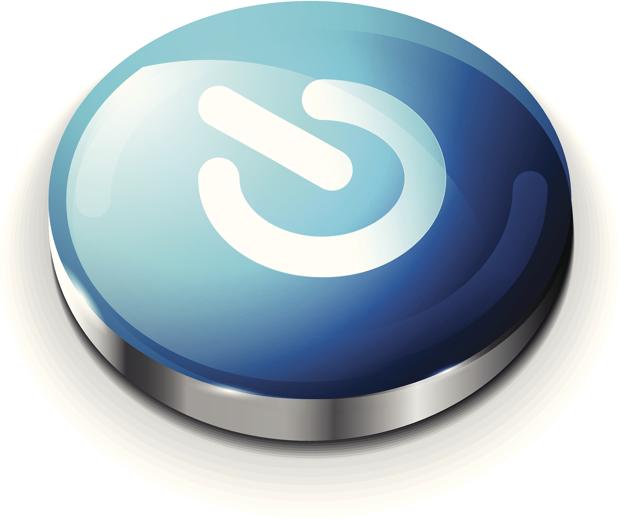 vector blue power button