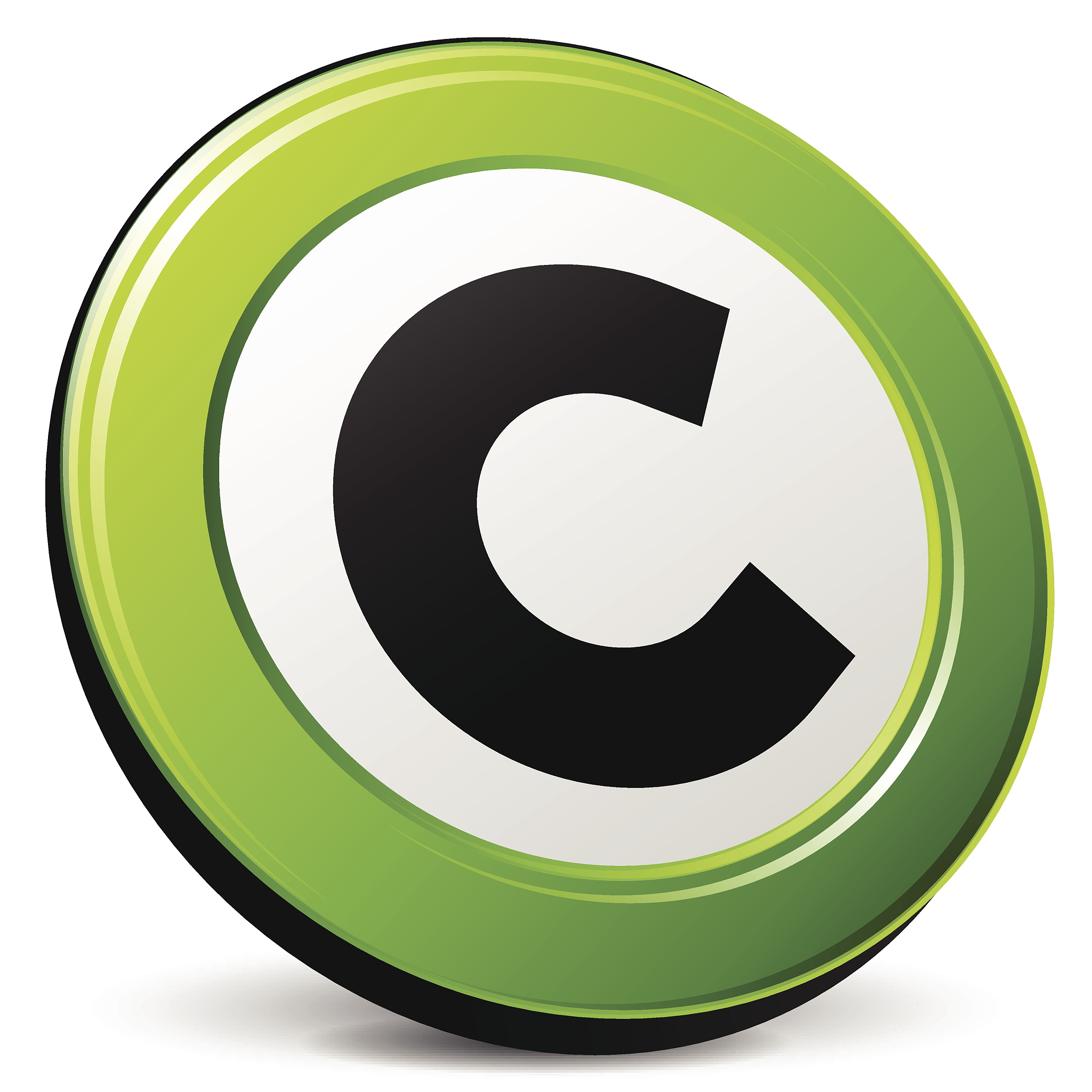 copyright green icon