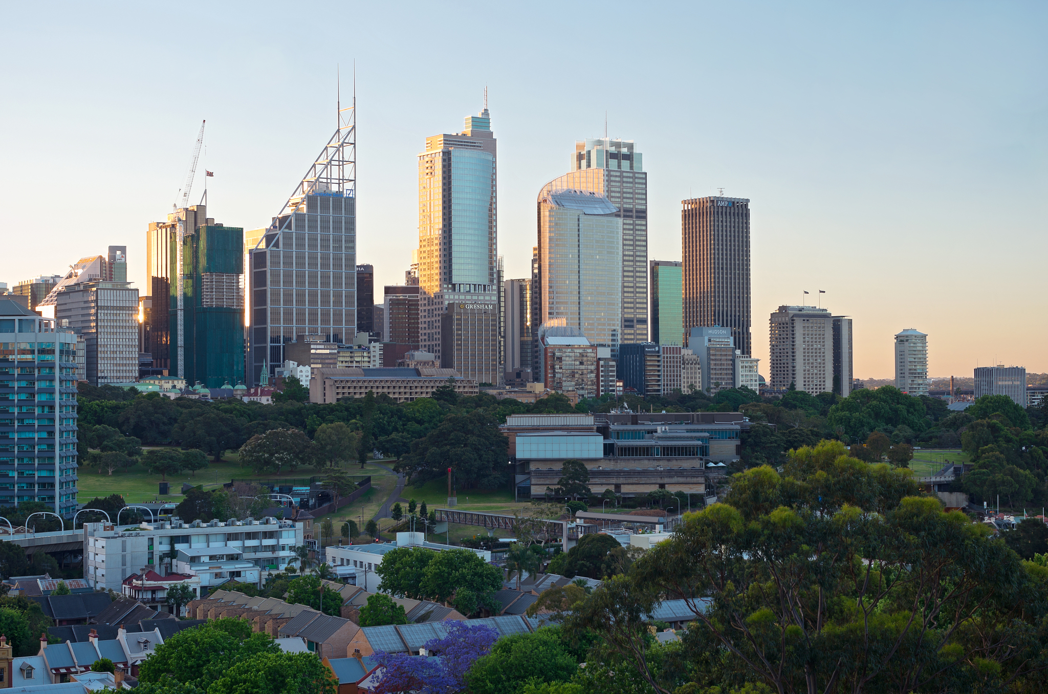 sydney business center skyscrapers