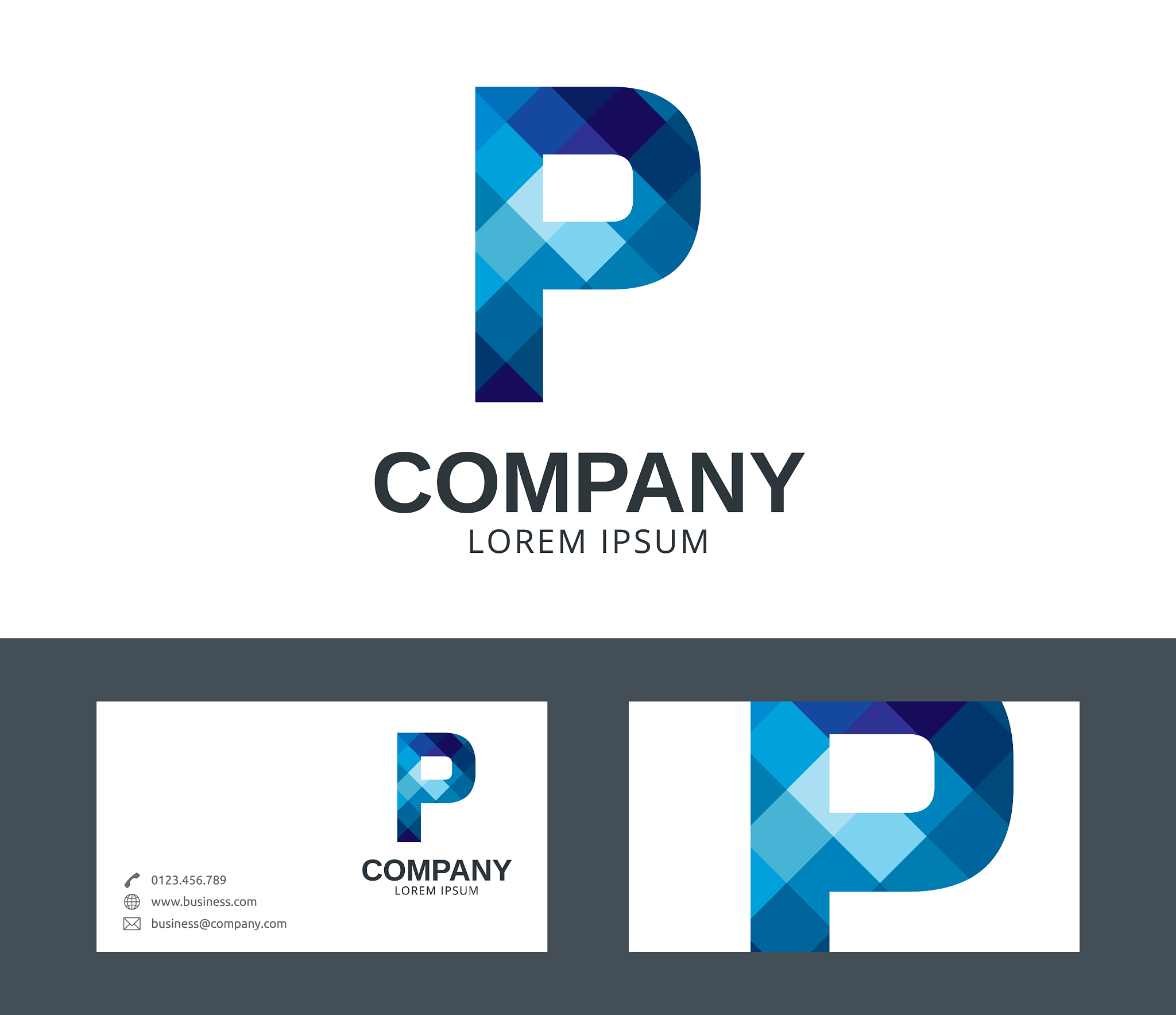 letter p - logo design