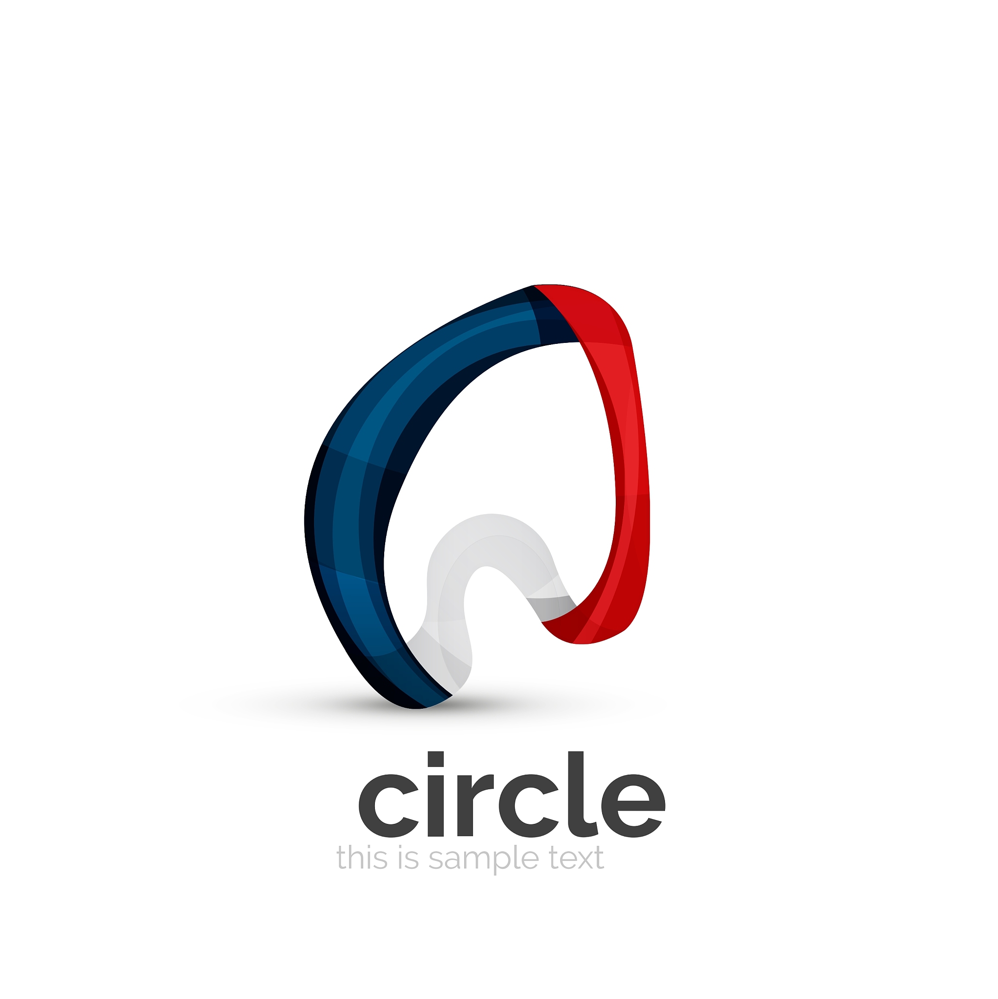 abstract swirly round logo template