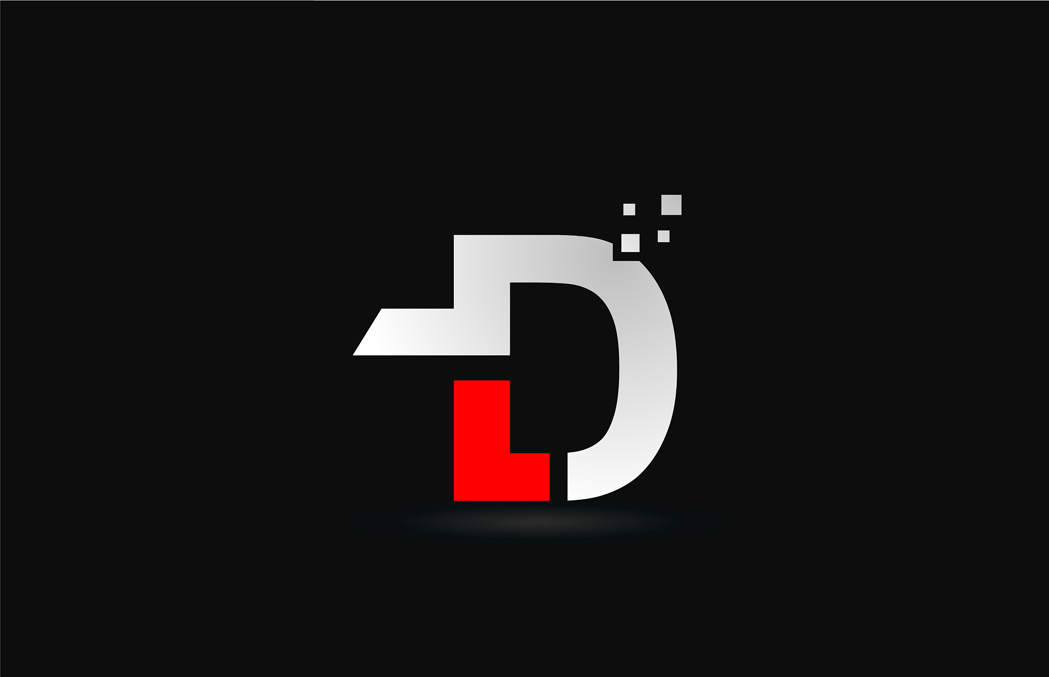 d letter logo icon for company and business