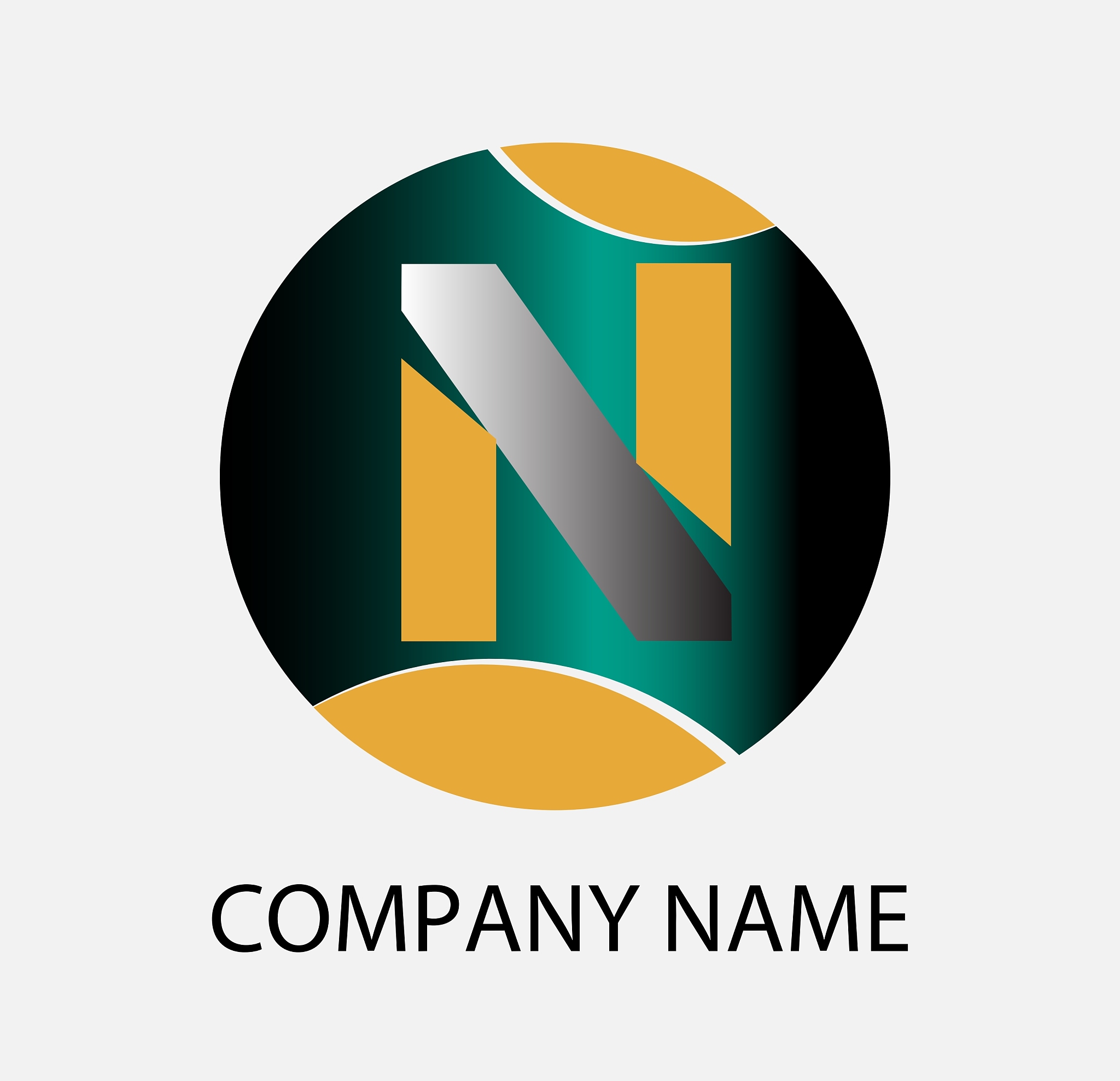 letter n logo icon design template elements