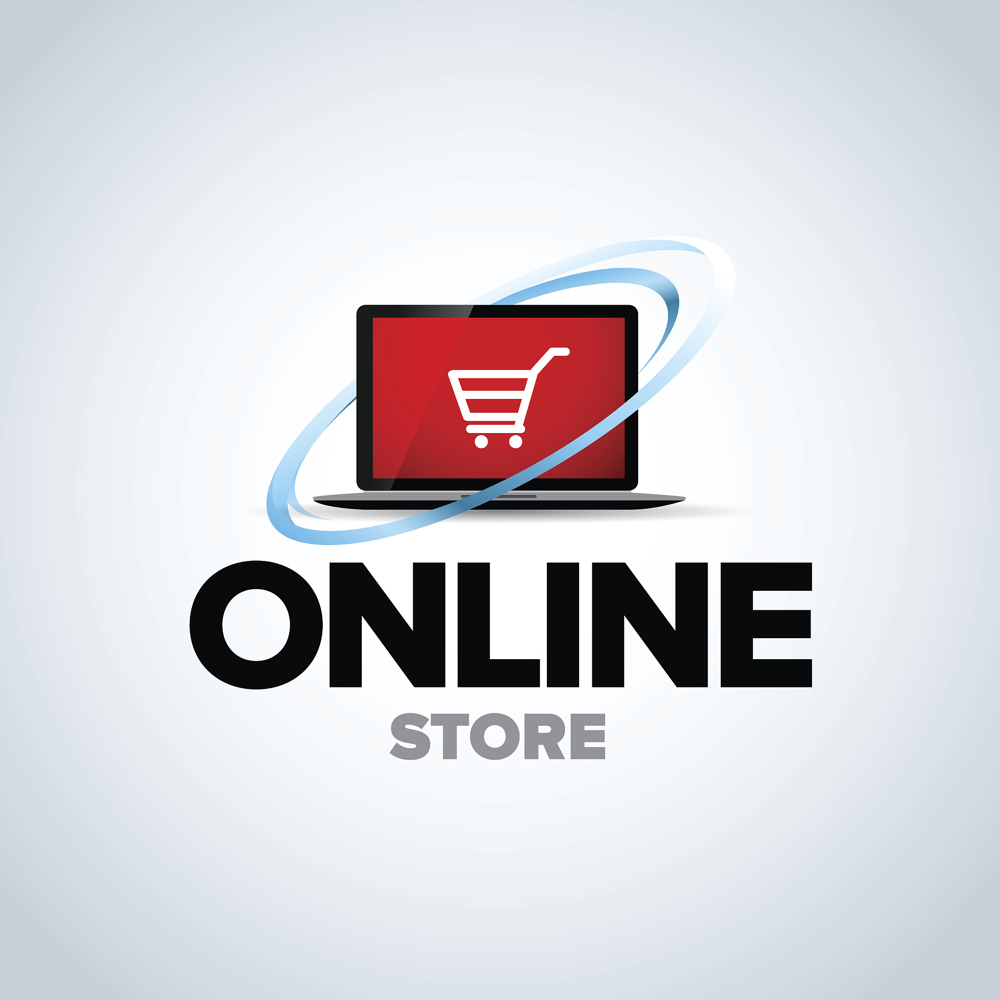 online shop, online store emblem.