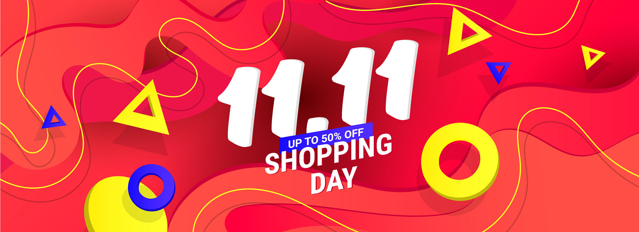 creative 1111 sale discount banner template with