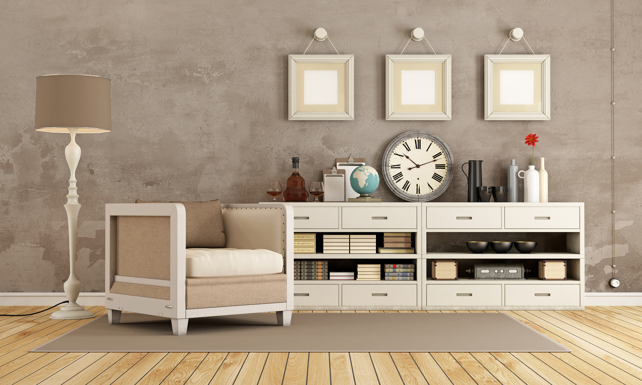 brown vintage room