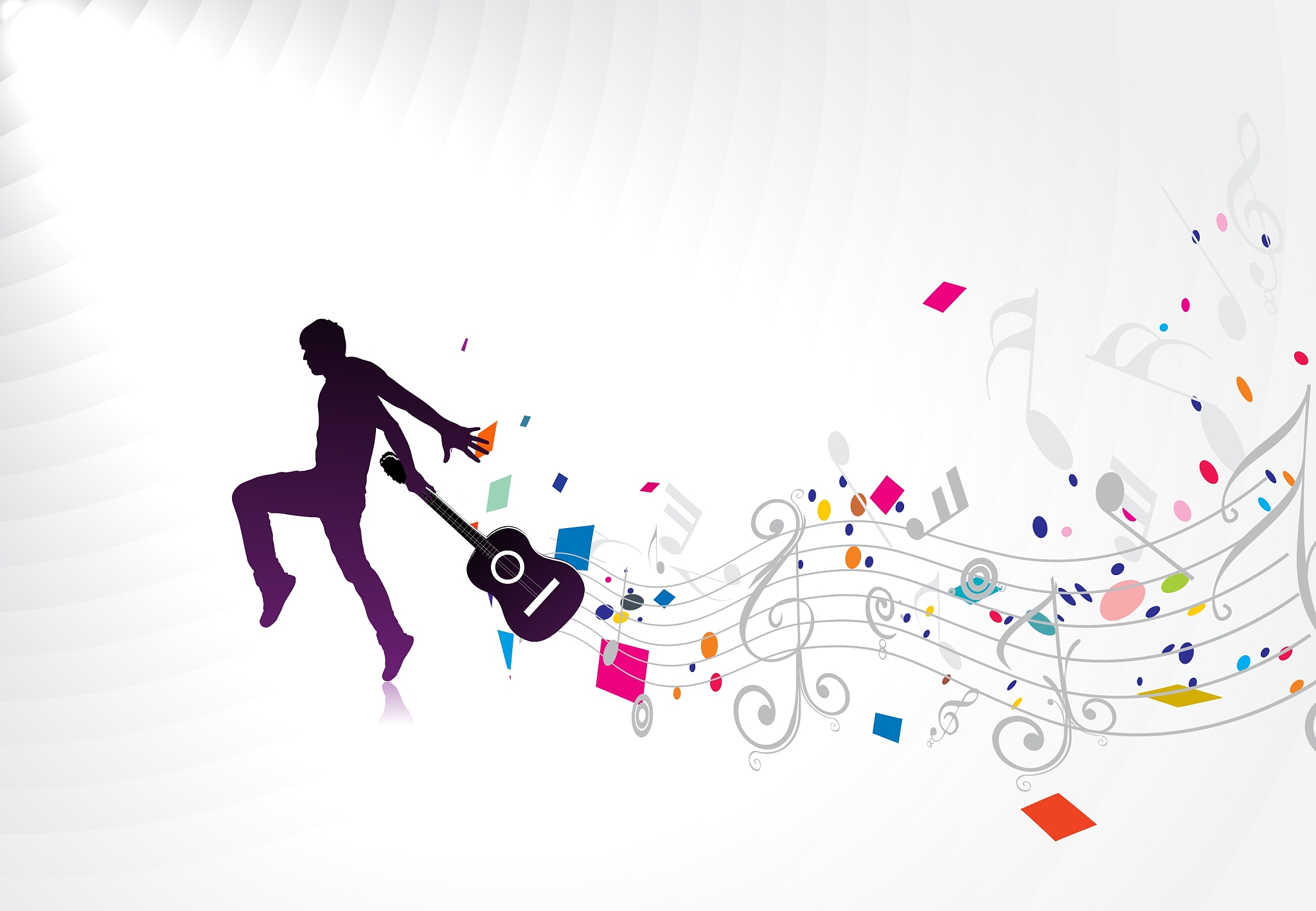 music men play a guitar