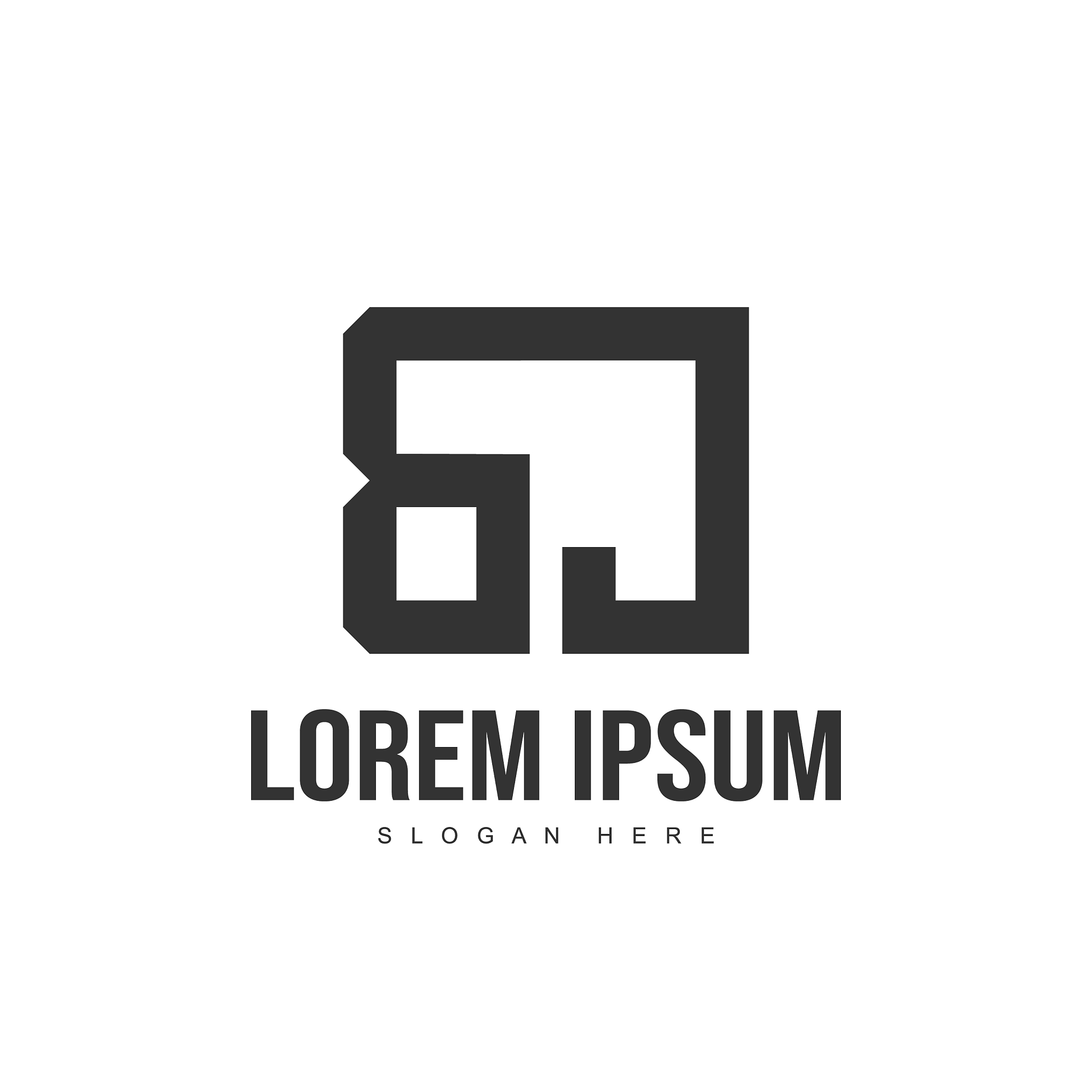 bj letter logo design initial letter logo template
