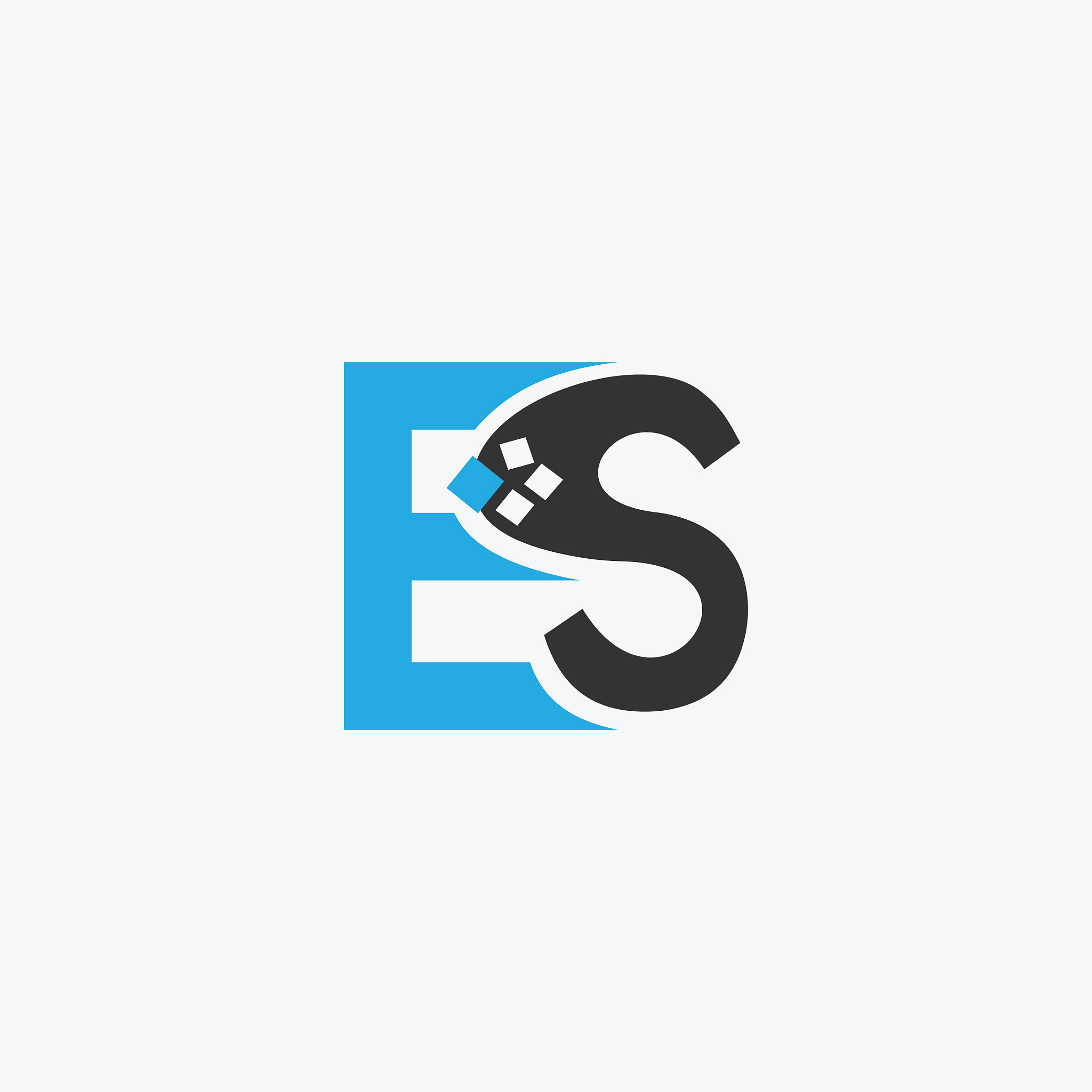initial letter es or se logo design template