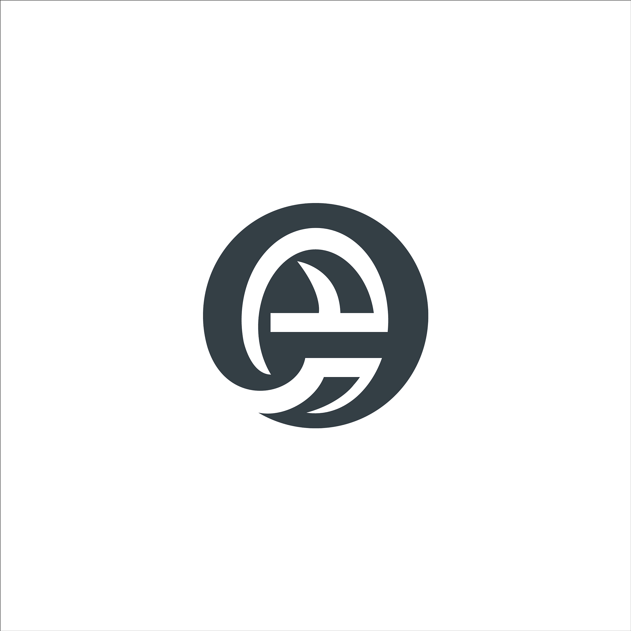 initial letter e logo concept design
