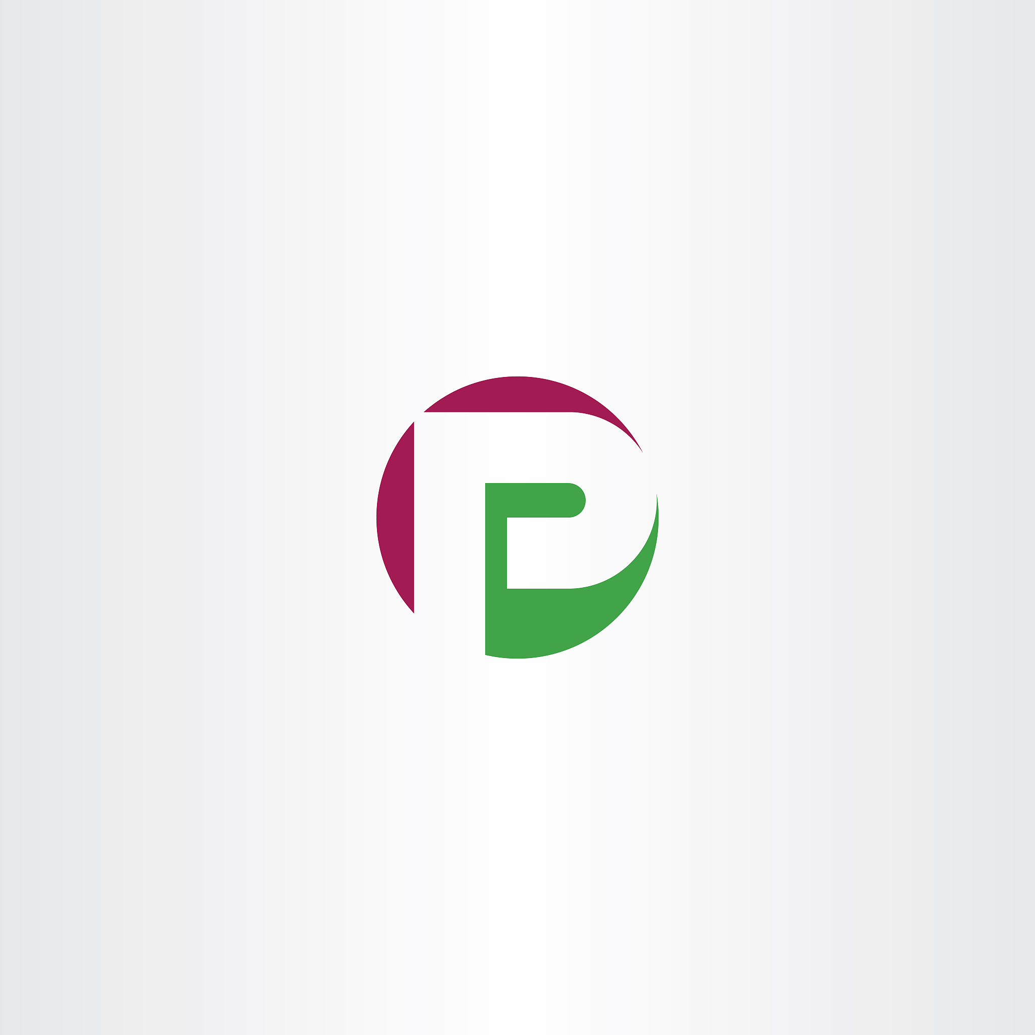circle logotype p letter icon