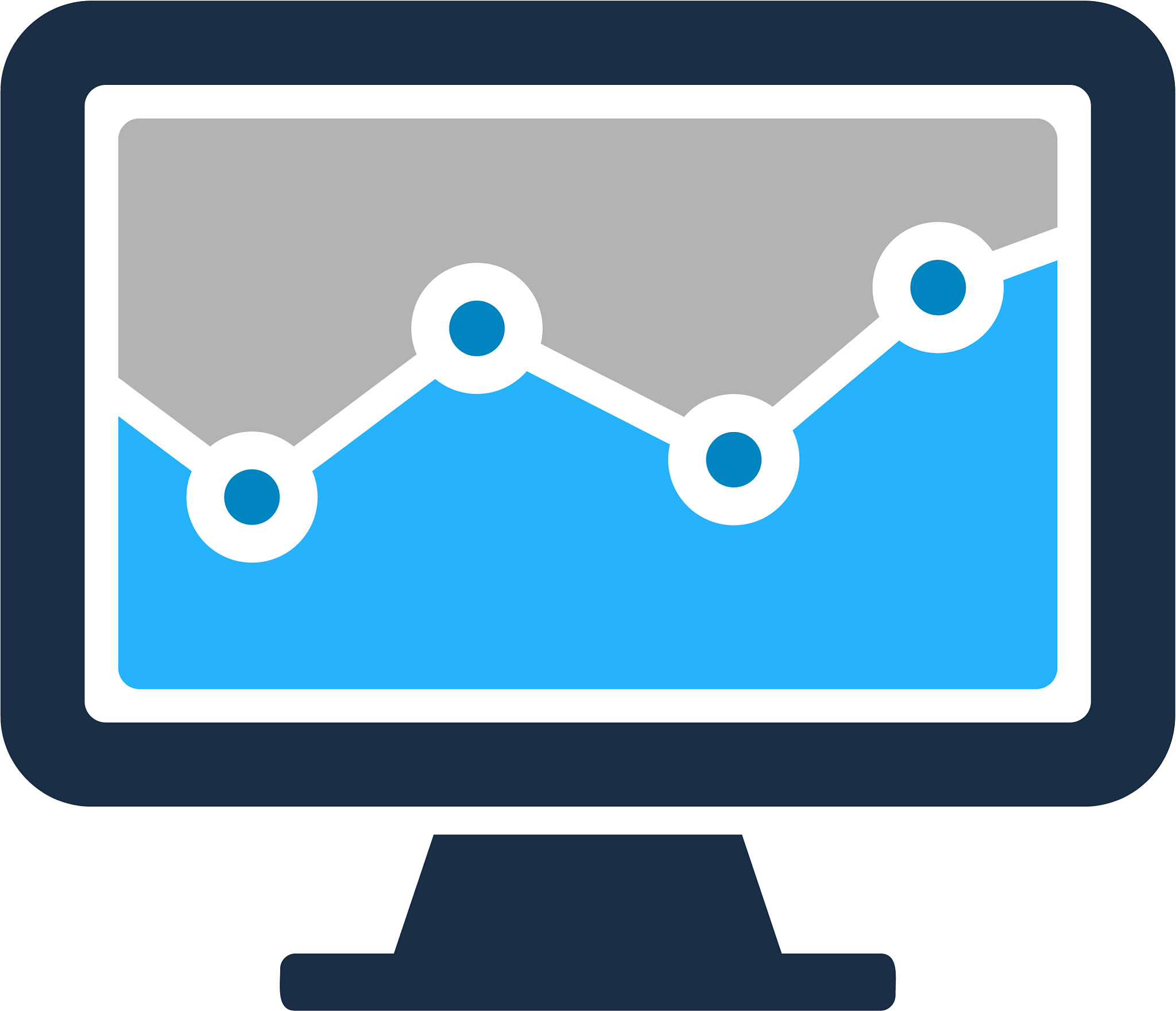 stats computer logo icon design