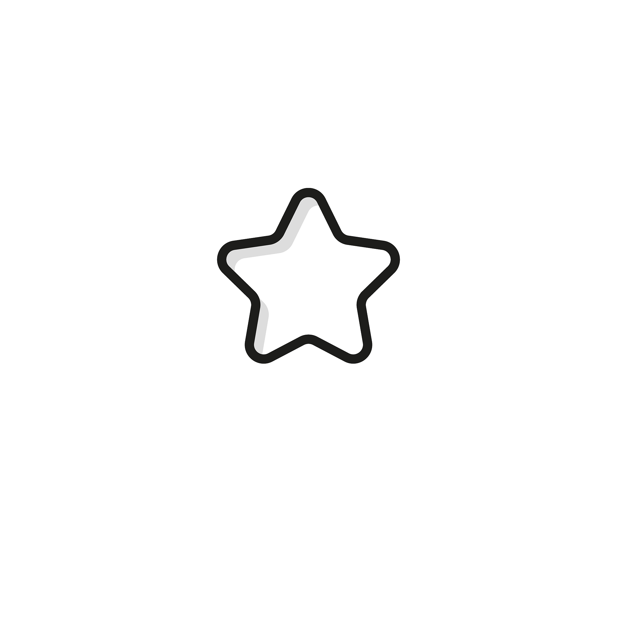 classic star icon with shadow. vector flat design