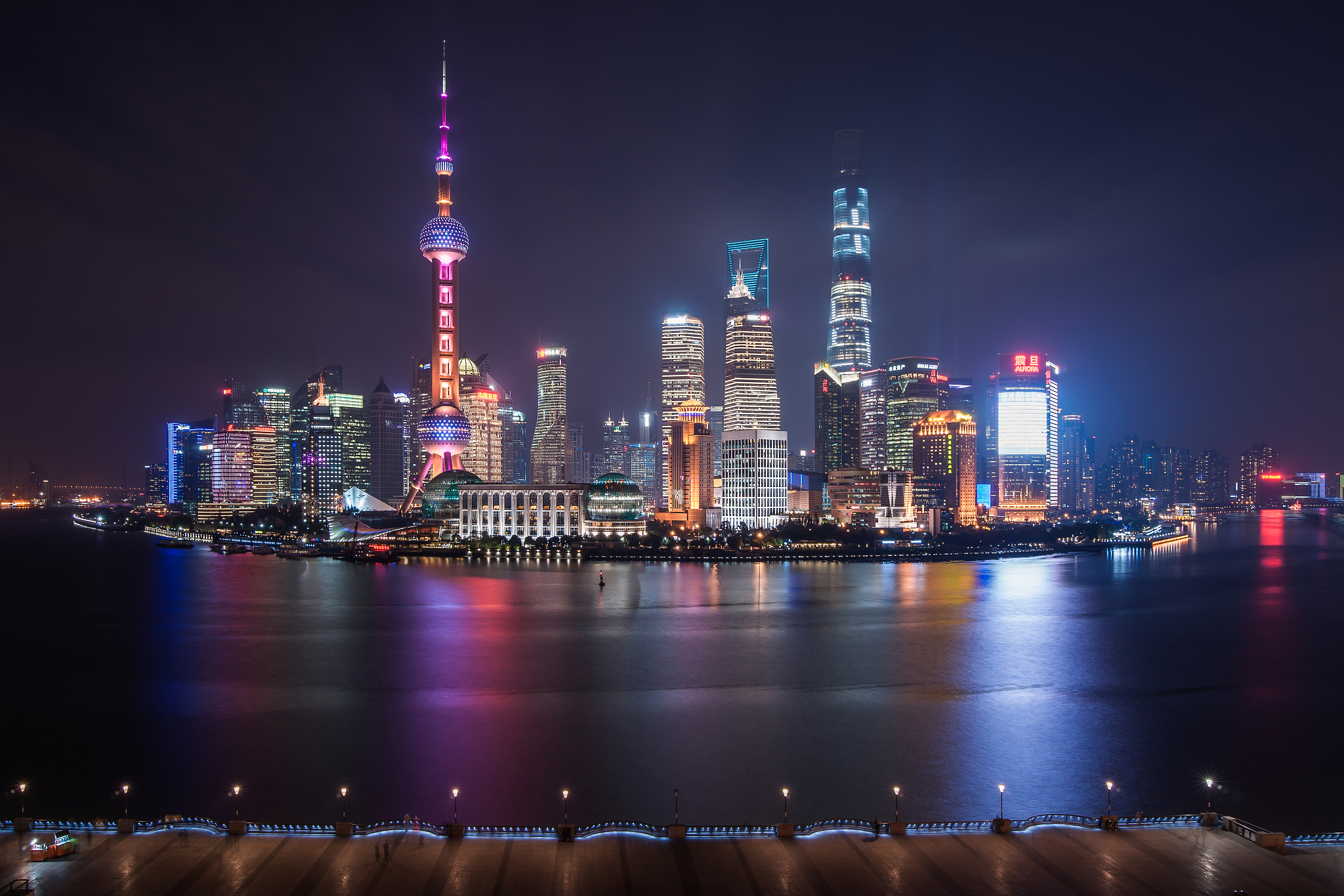 上海城市风光陆家嘴夜景