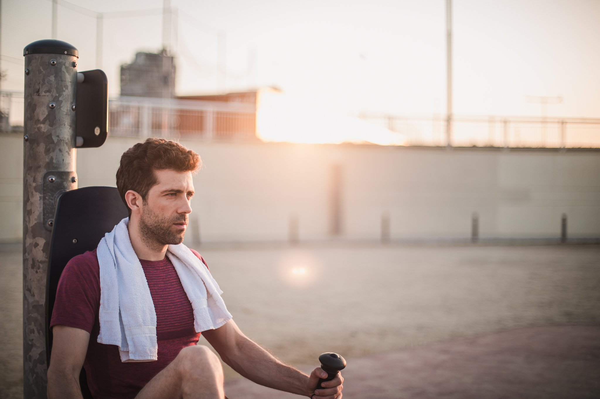 exercise in outdoors gym