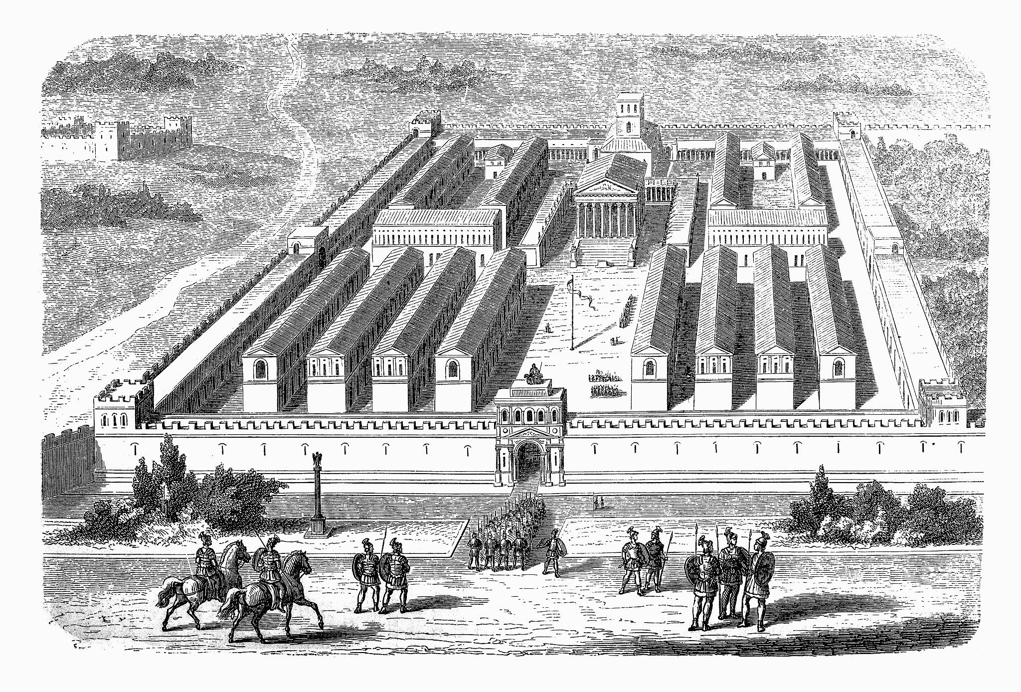 castra praetoria, barracks of the praetorian guard of imperial r