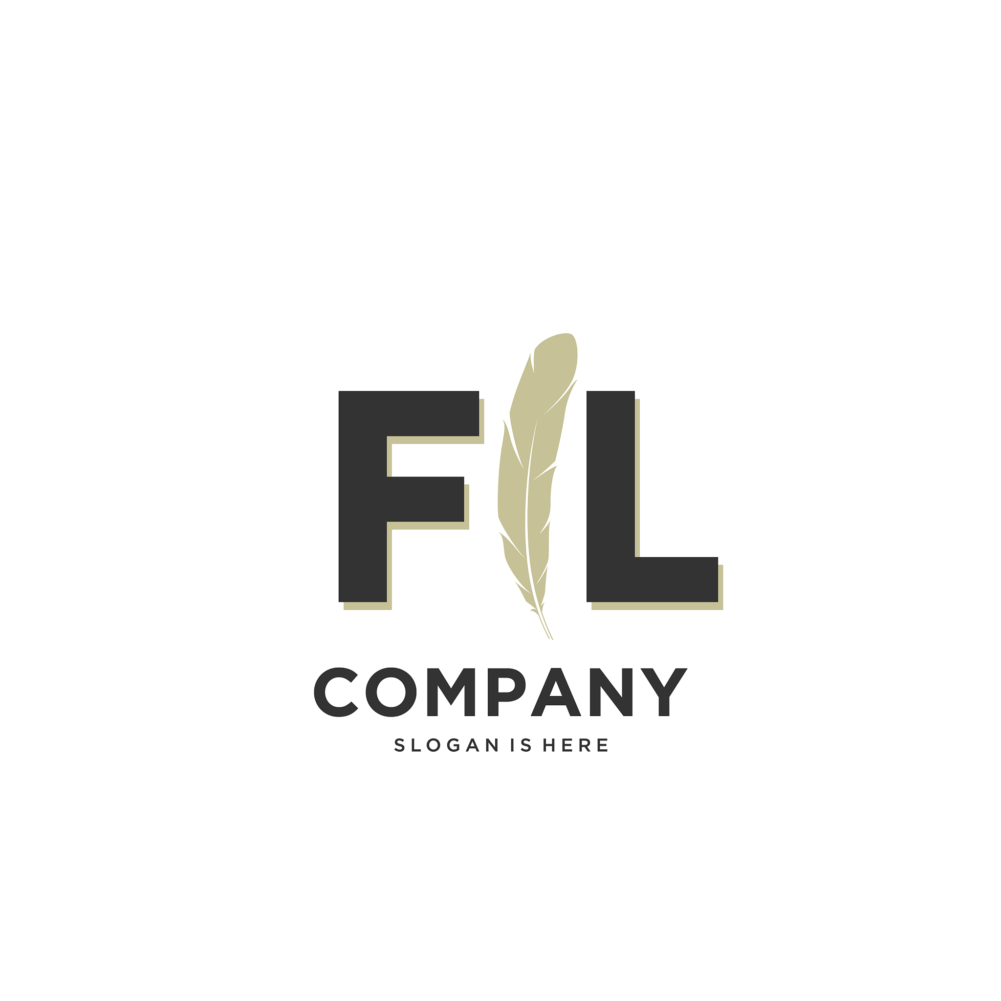 initial fl letter unique attractive creative
