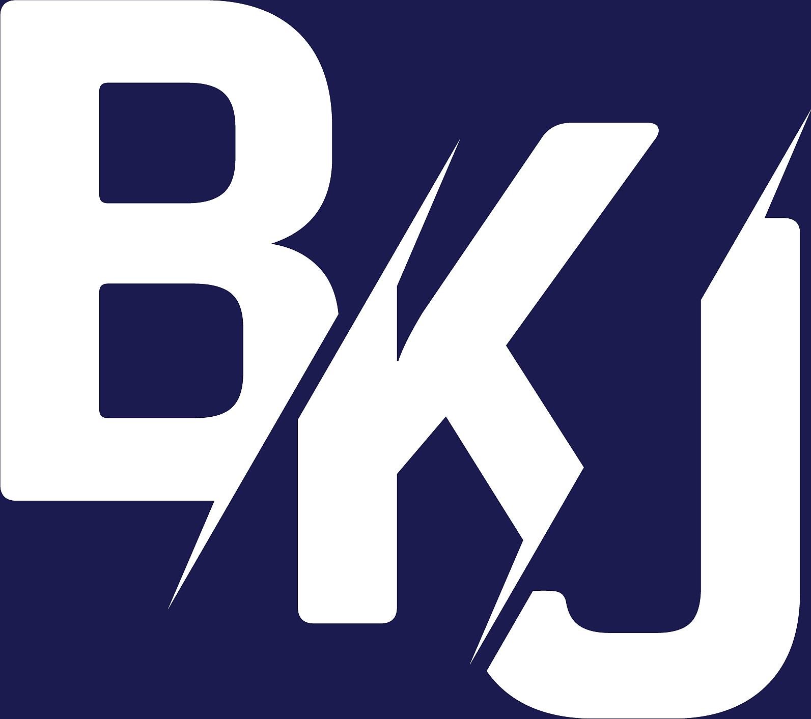 monogram letters initial logo design bkj