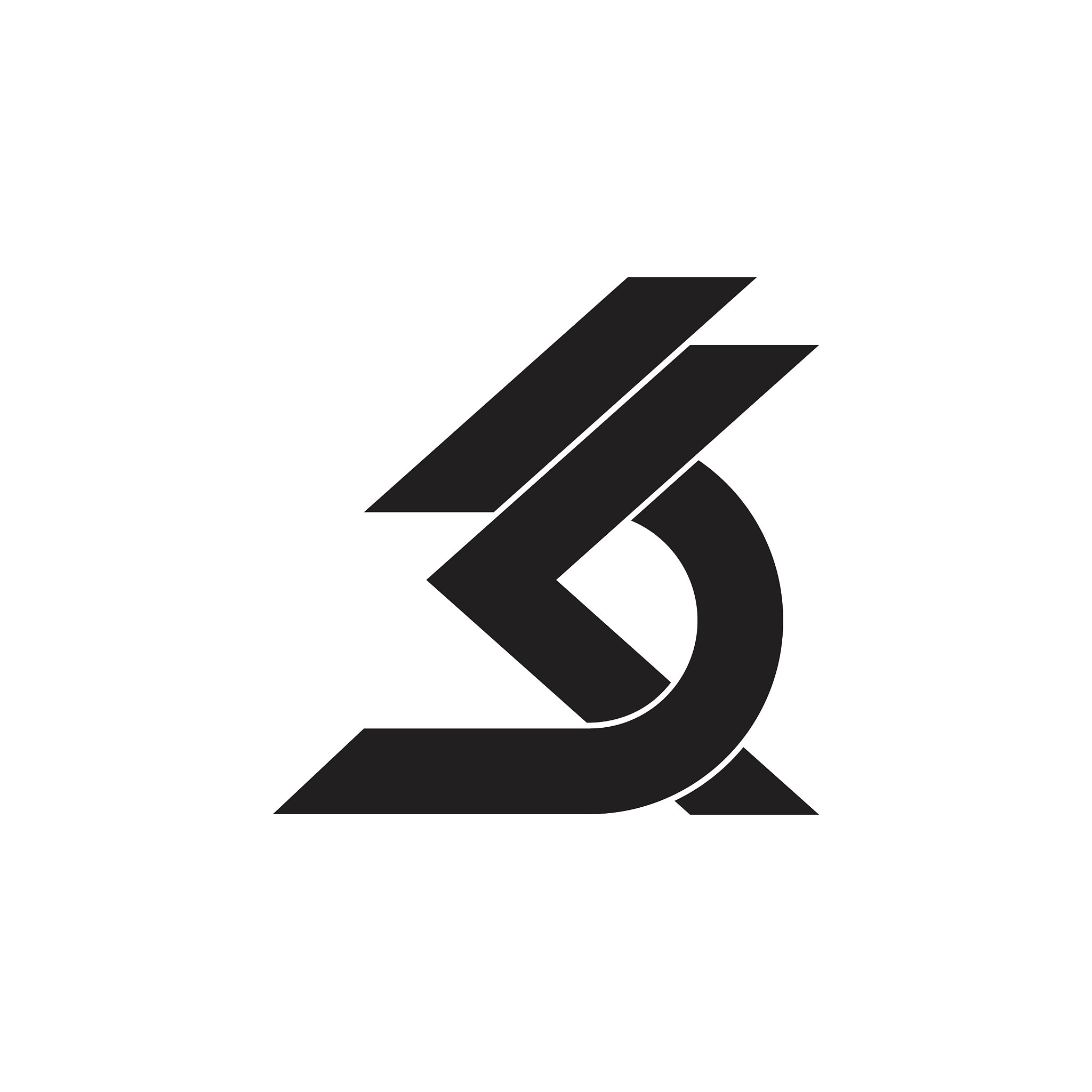 letters kb linked geometric logo