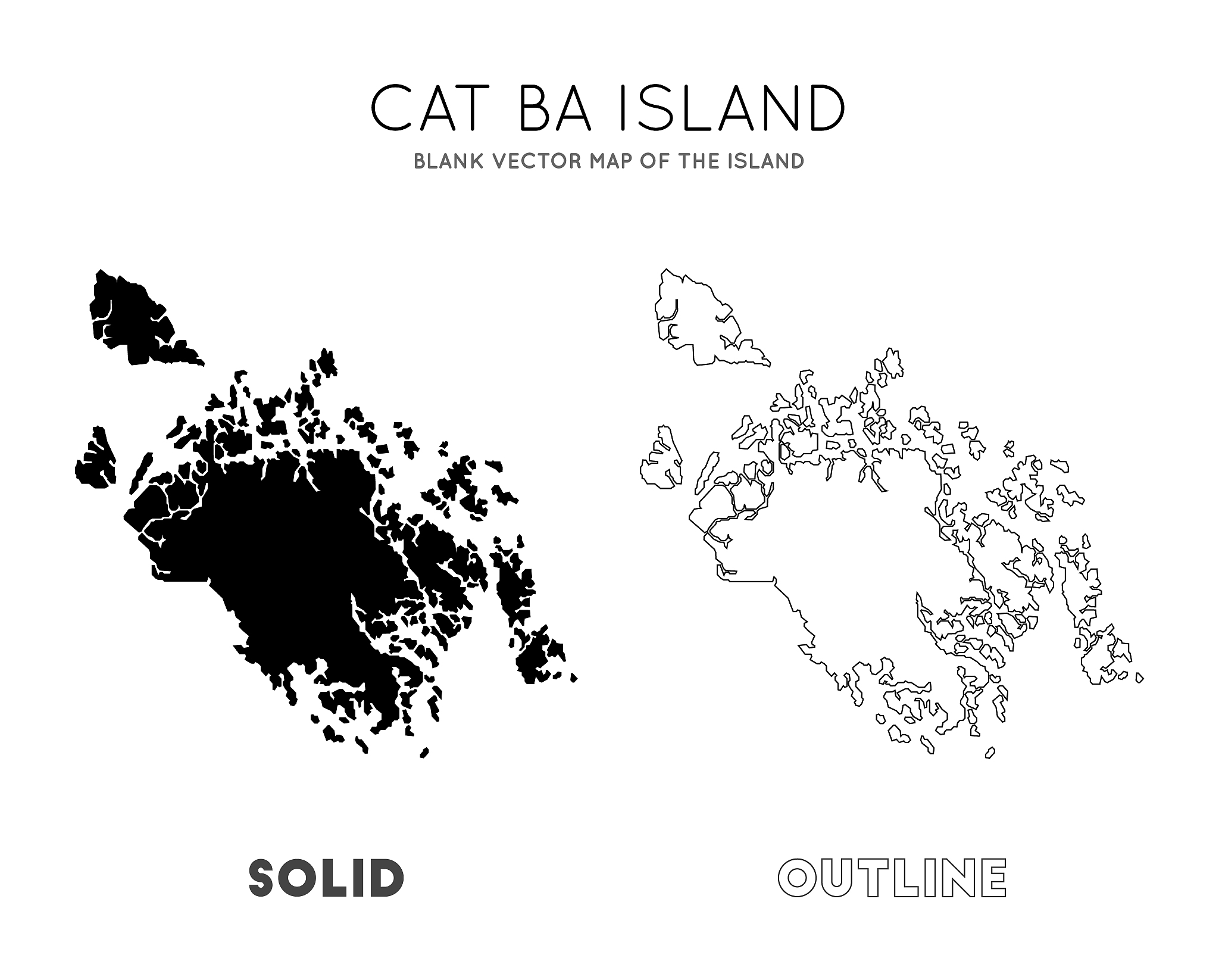 cat ba island map.