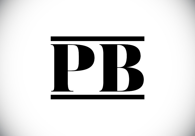 p b initial letter logo design graphic alphabet