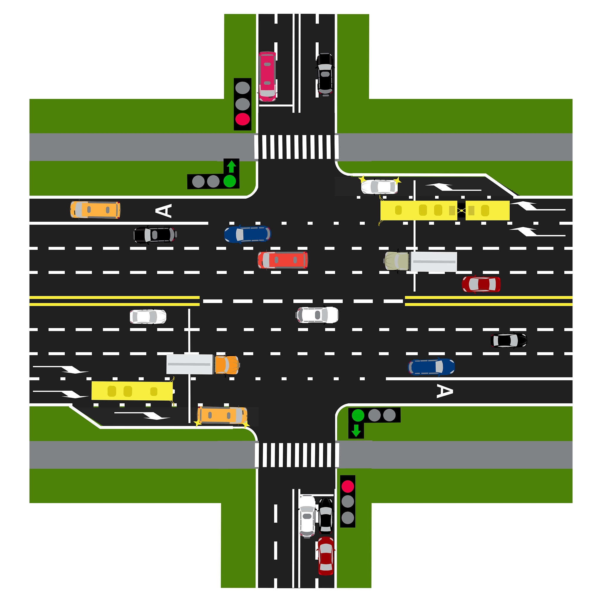 帮我写一个四路循迹模块小车在十字路口的时候实现左转弯的代码