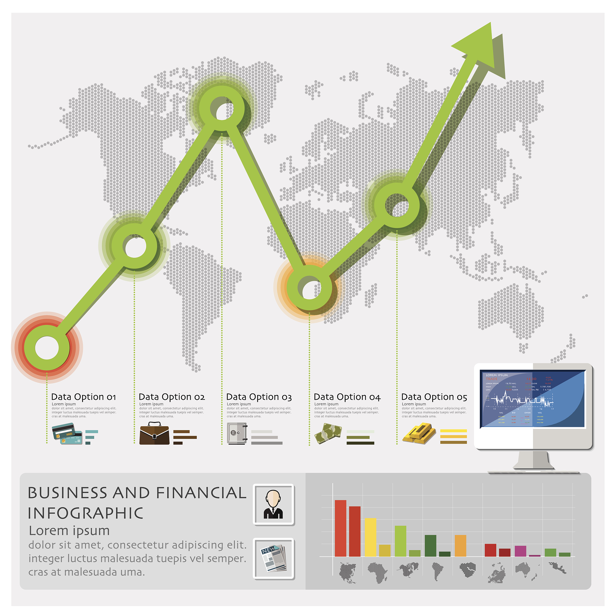 business and financial infographic