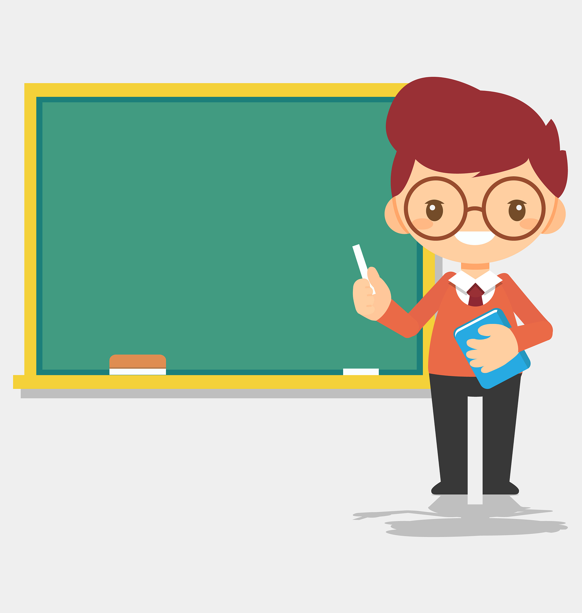 male teacher at blackboard