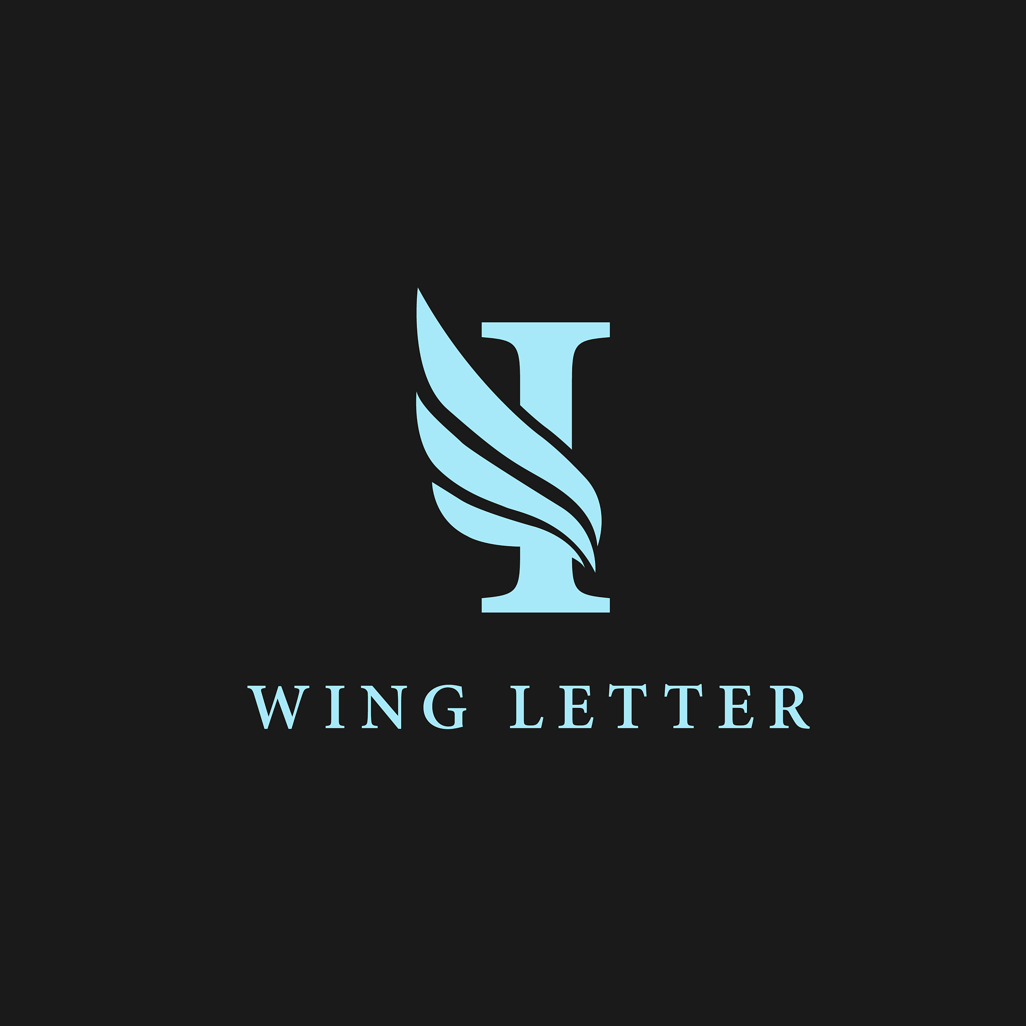 initial letter i business wing logo icon