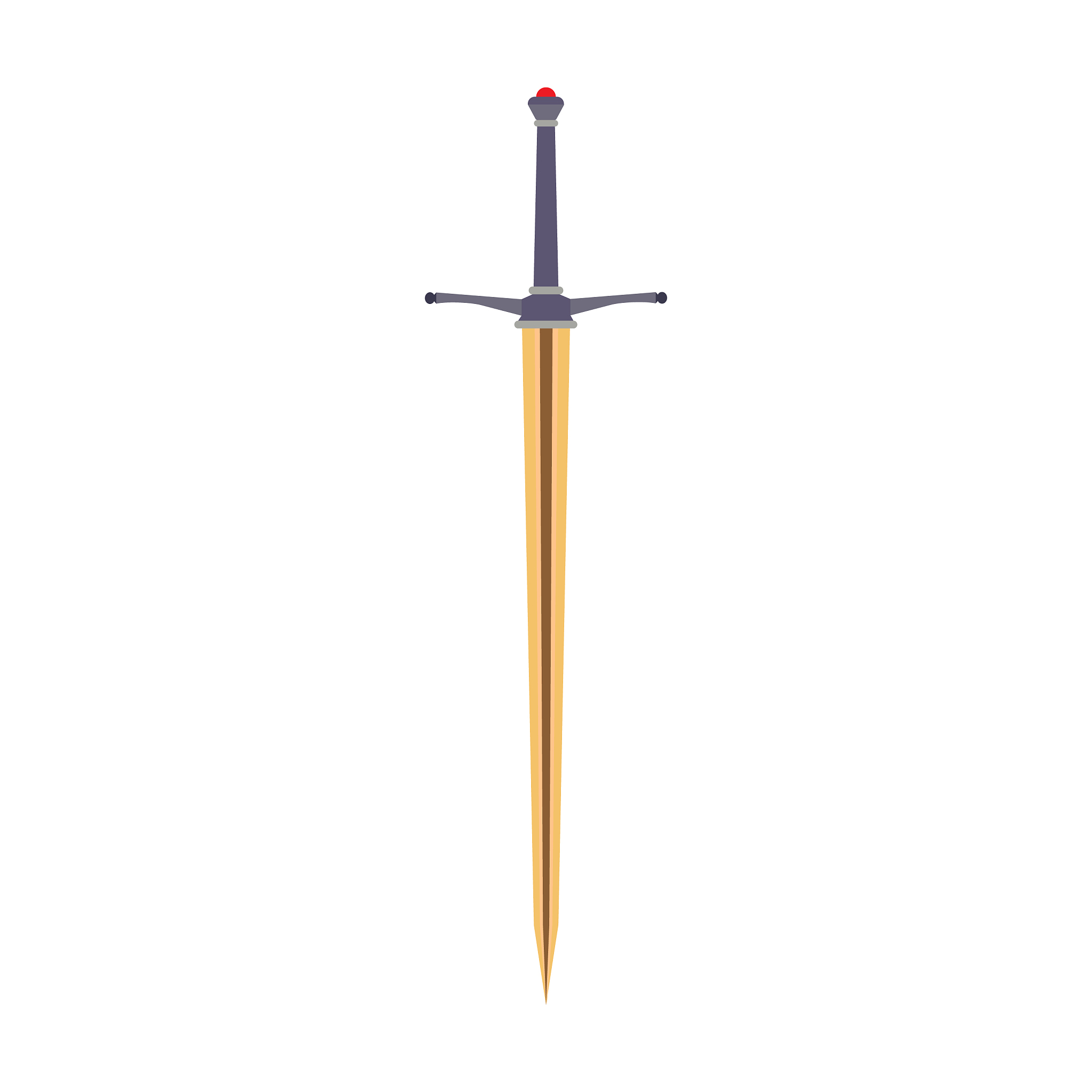 sword medieval icon knight weapon isolated war