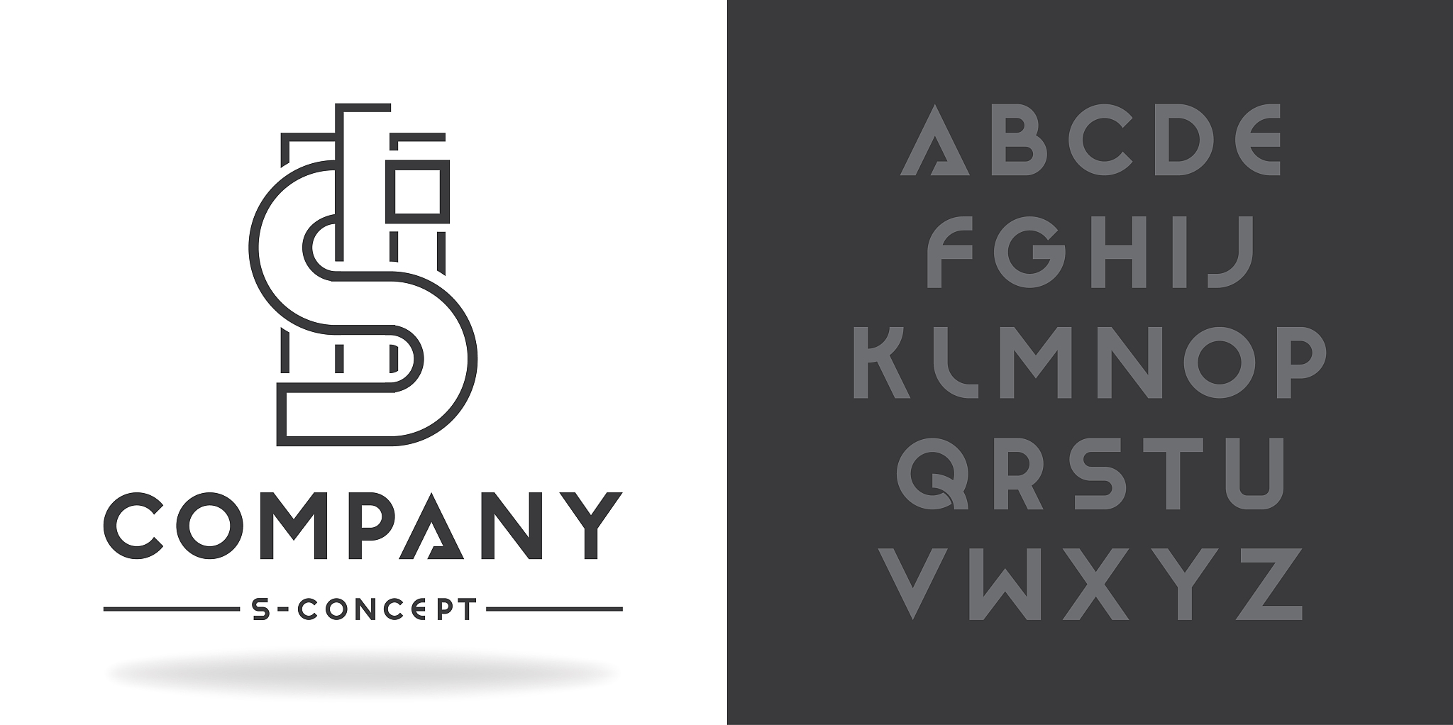 real estate, business logo template. font character design and f