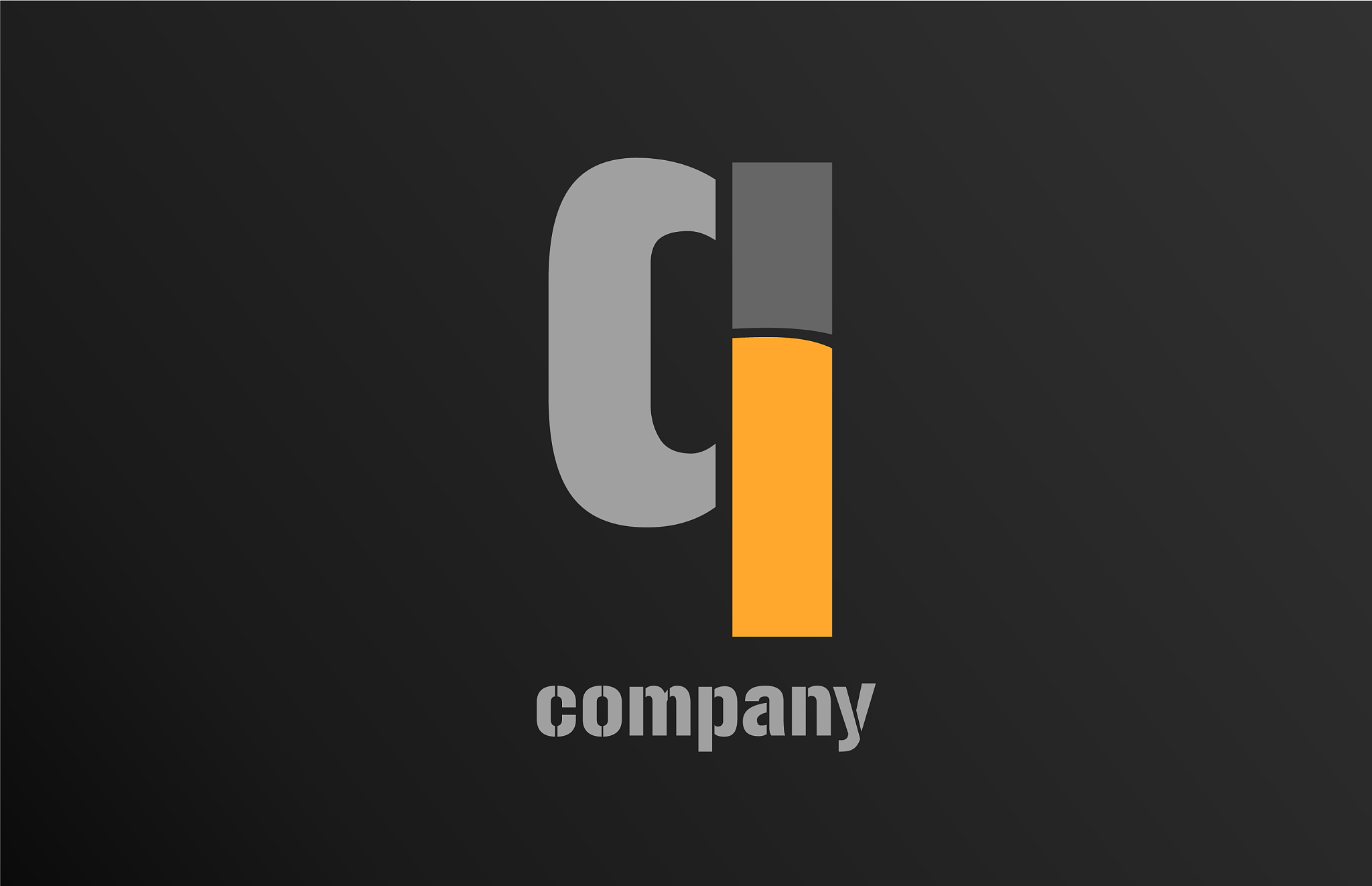 yellow grey letter q alphabet logo design icon