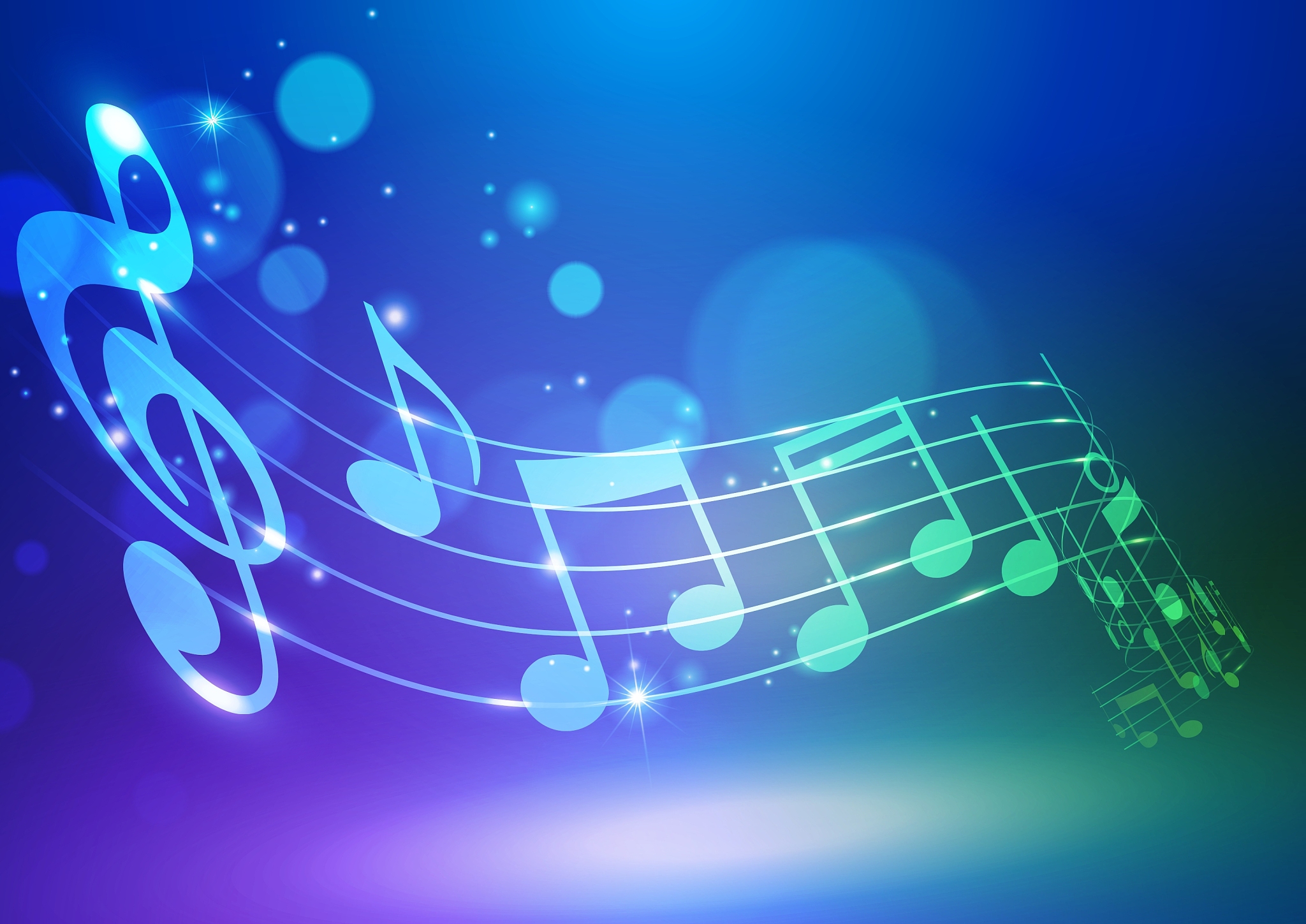 abstract music notes background