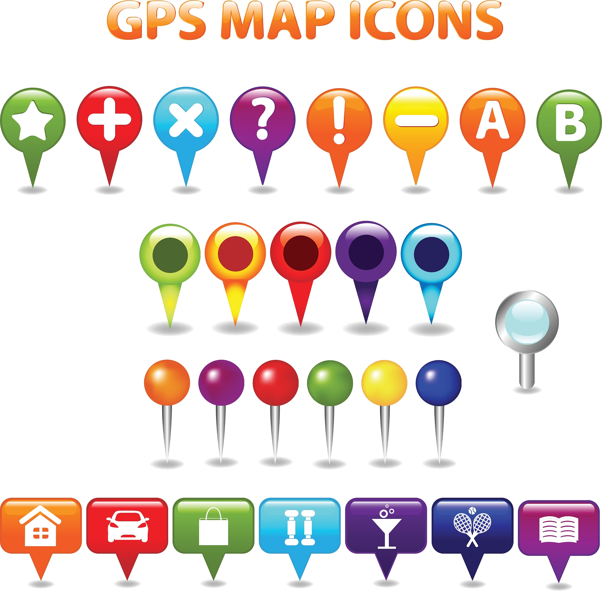 HTML 地图按钮示例：随机位置，无标题，点击显示名称