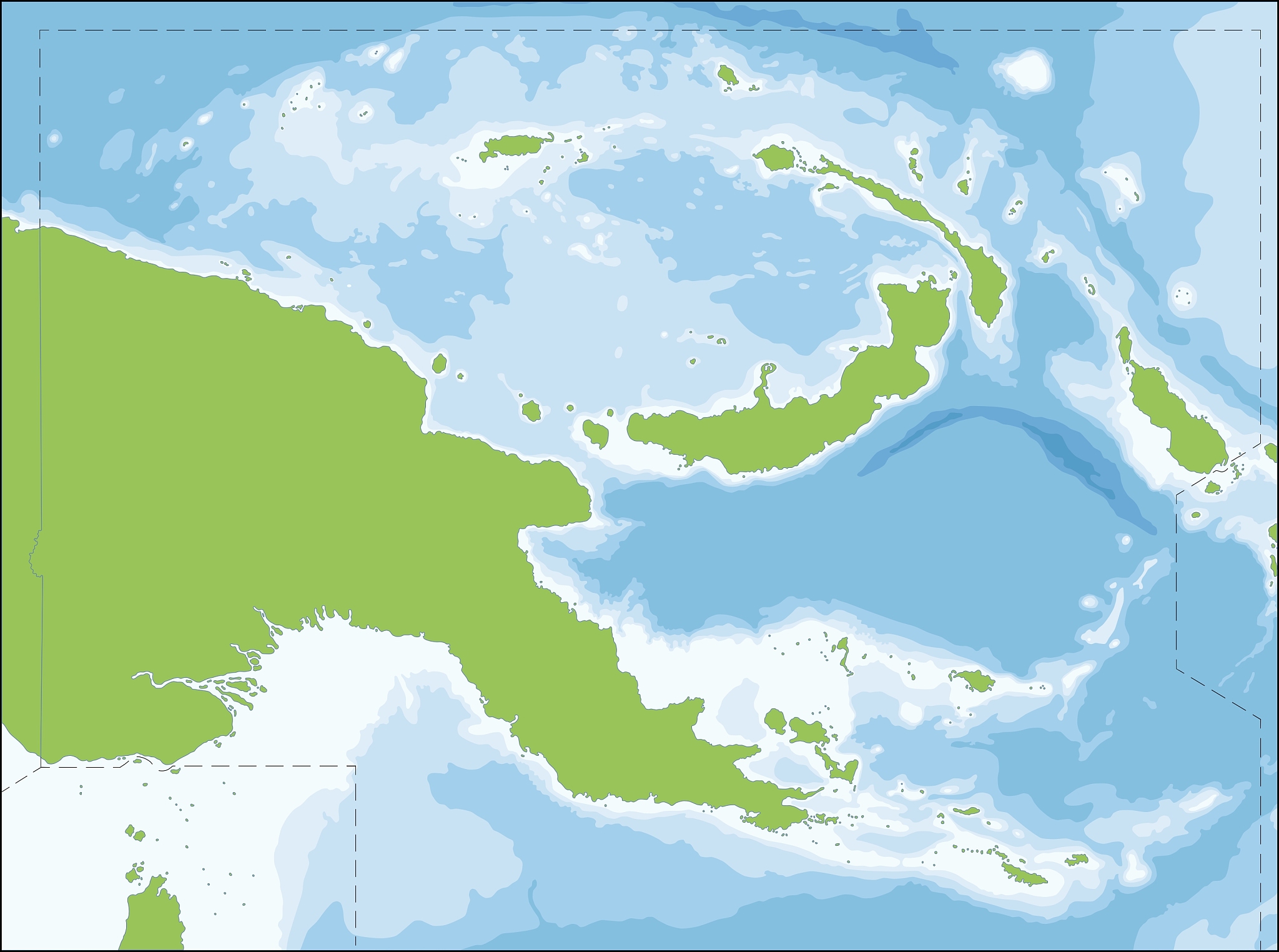 papua new guinea map