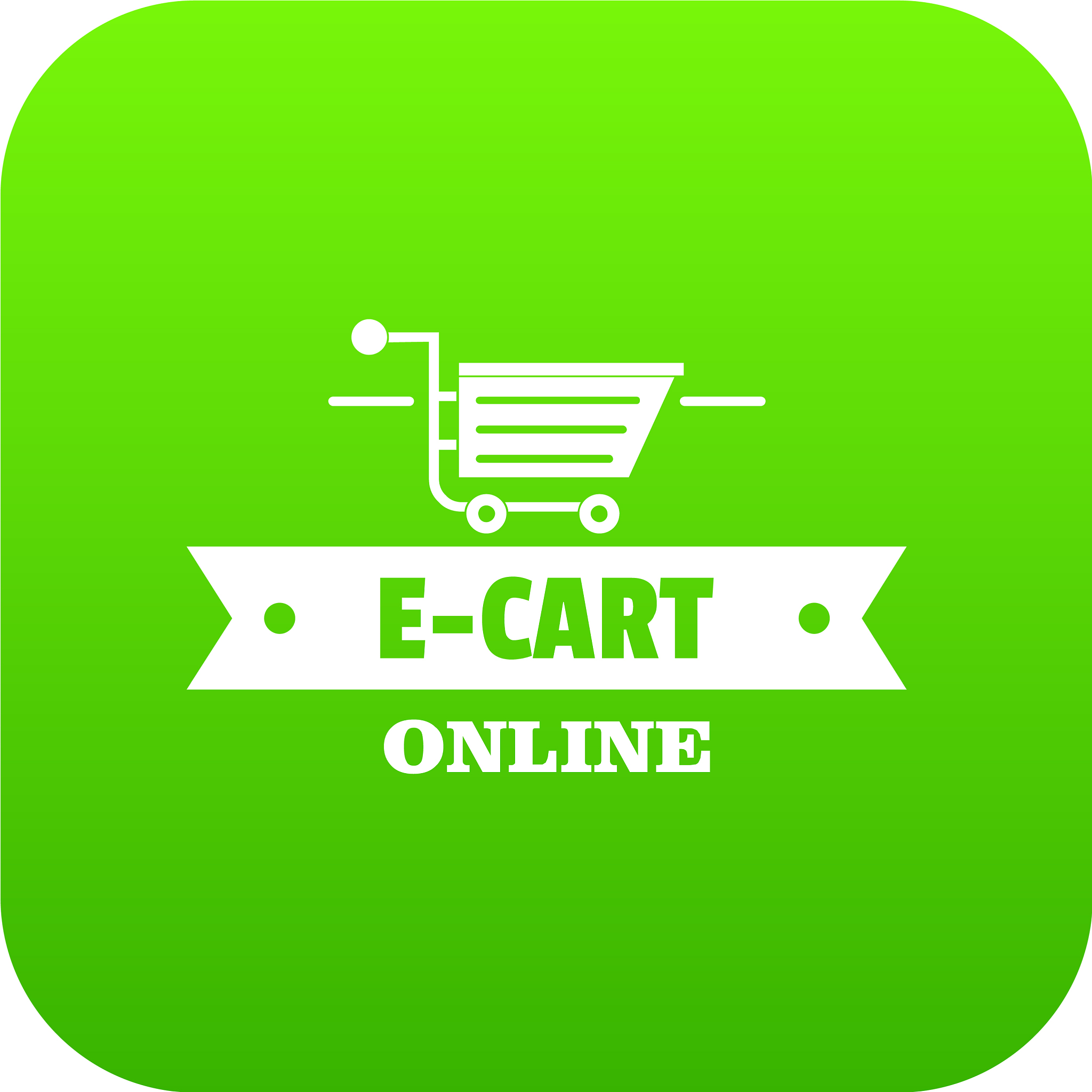 e cart icon green