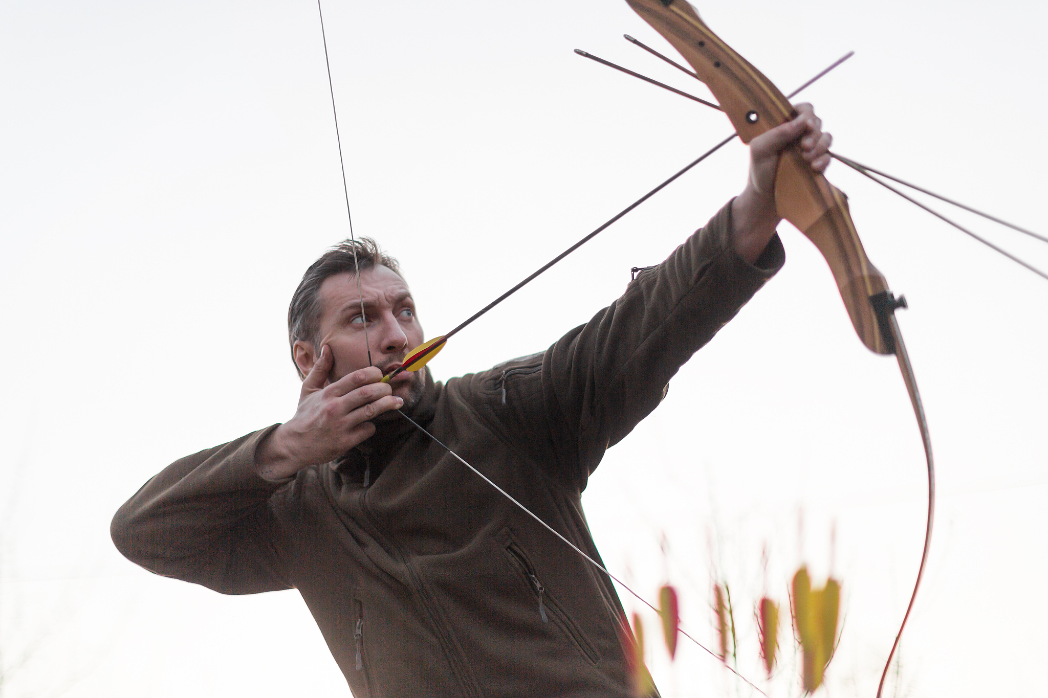 archery. man with a bow. cropped image.