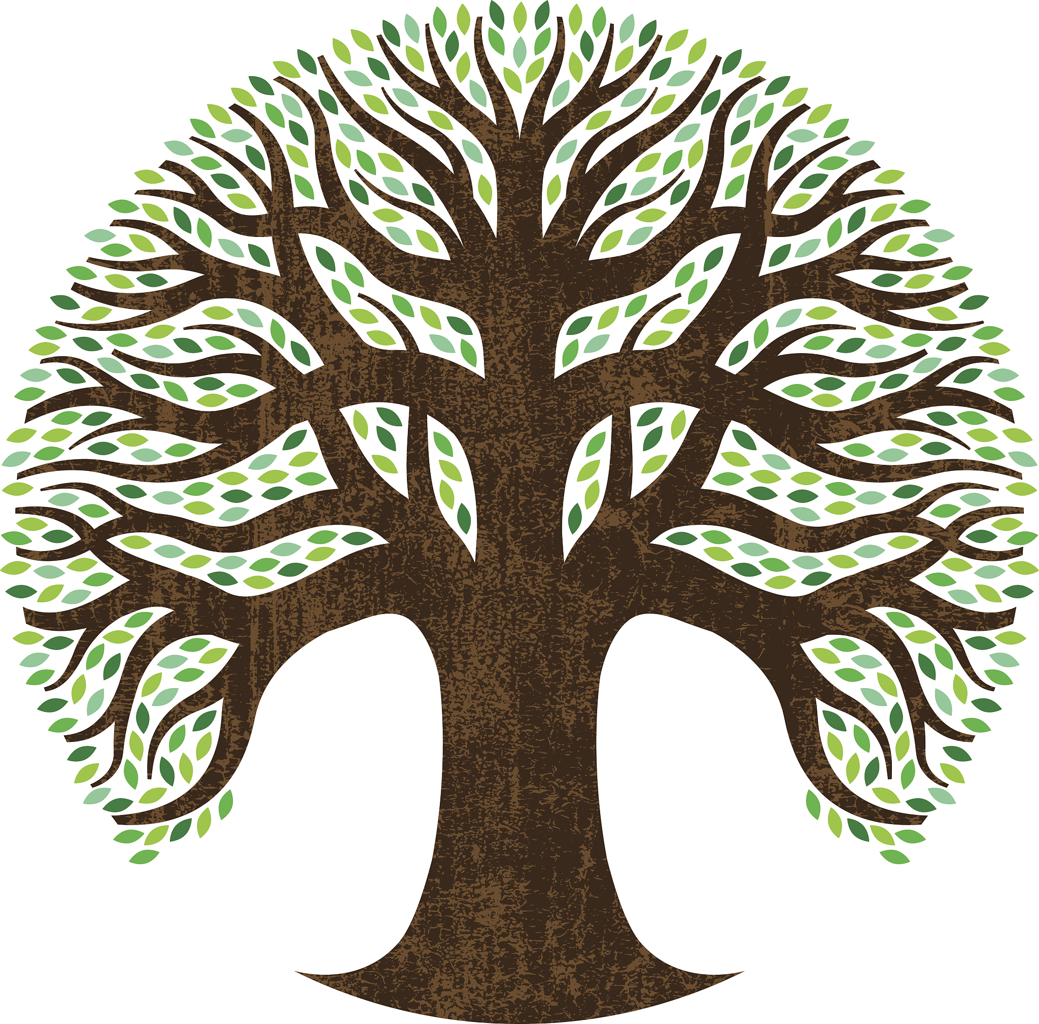 round old tree logo illustration