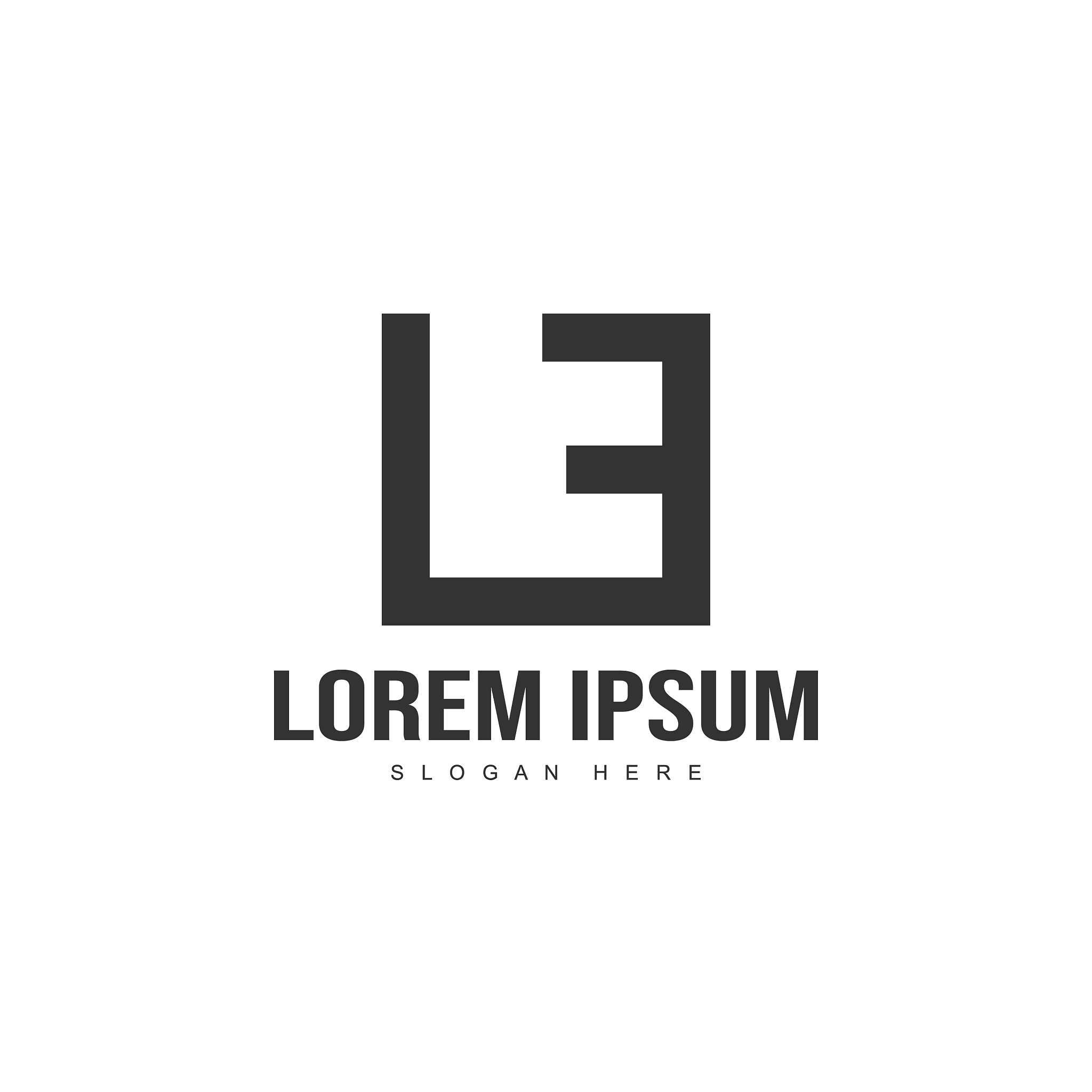 initial letter logo template minimalist letter