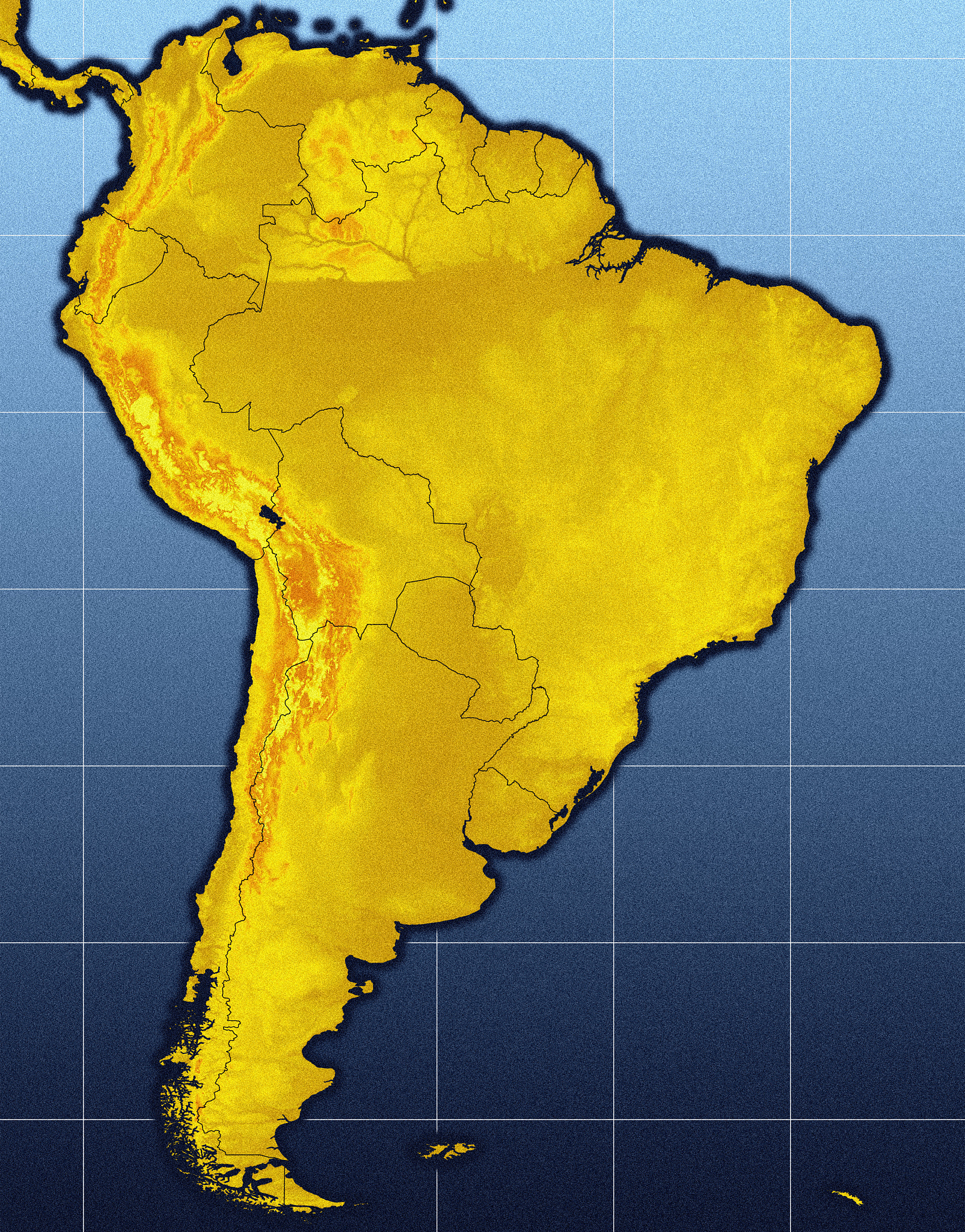 map of south america