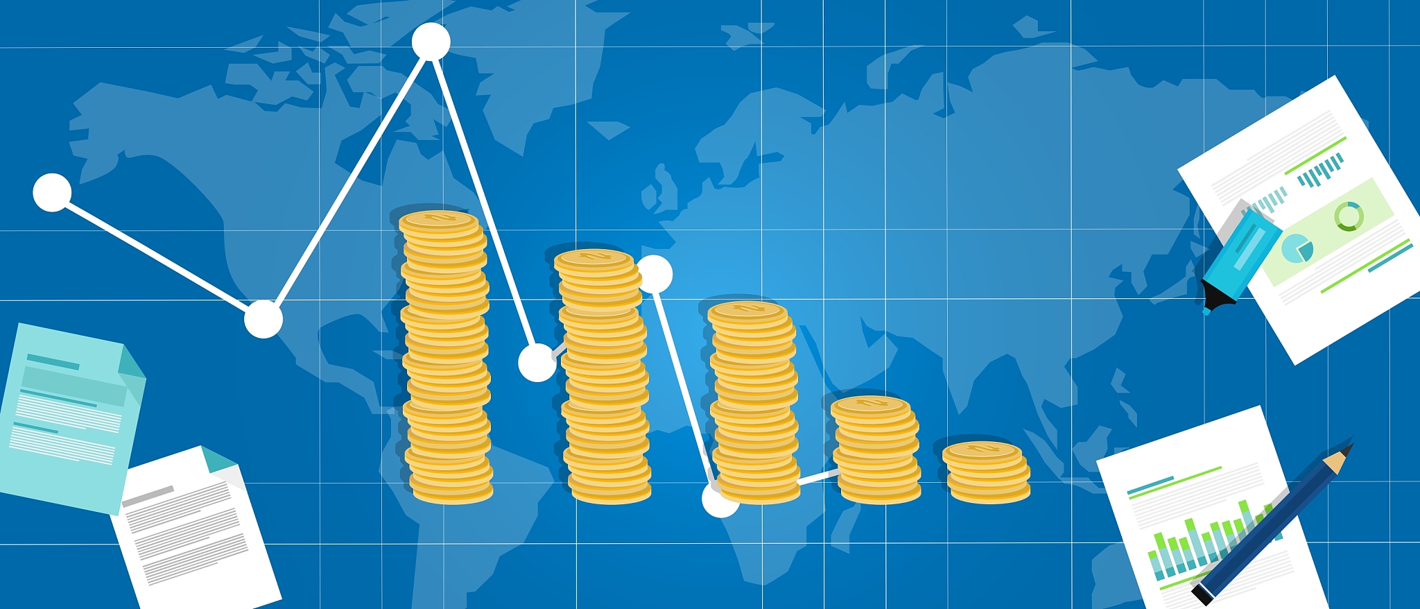 economic financial down crisis recession gdp drop