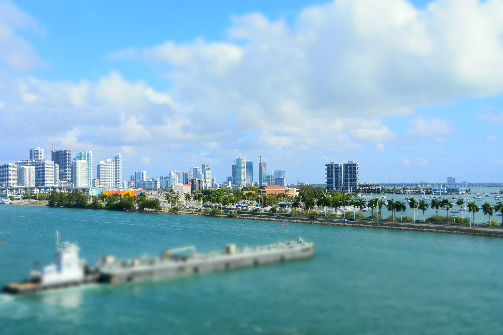 aerial view of south miami beach