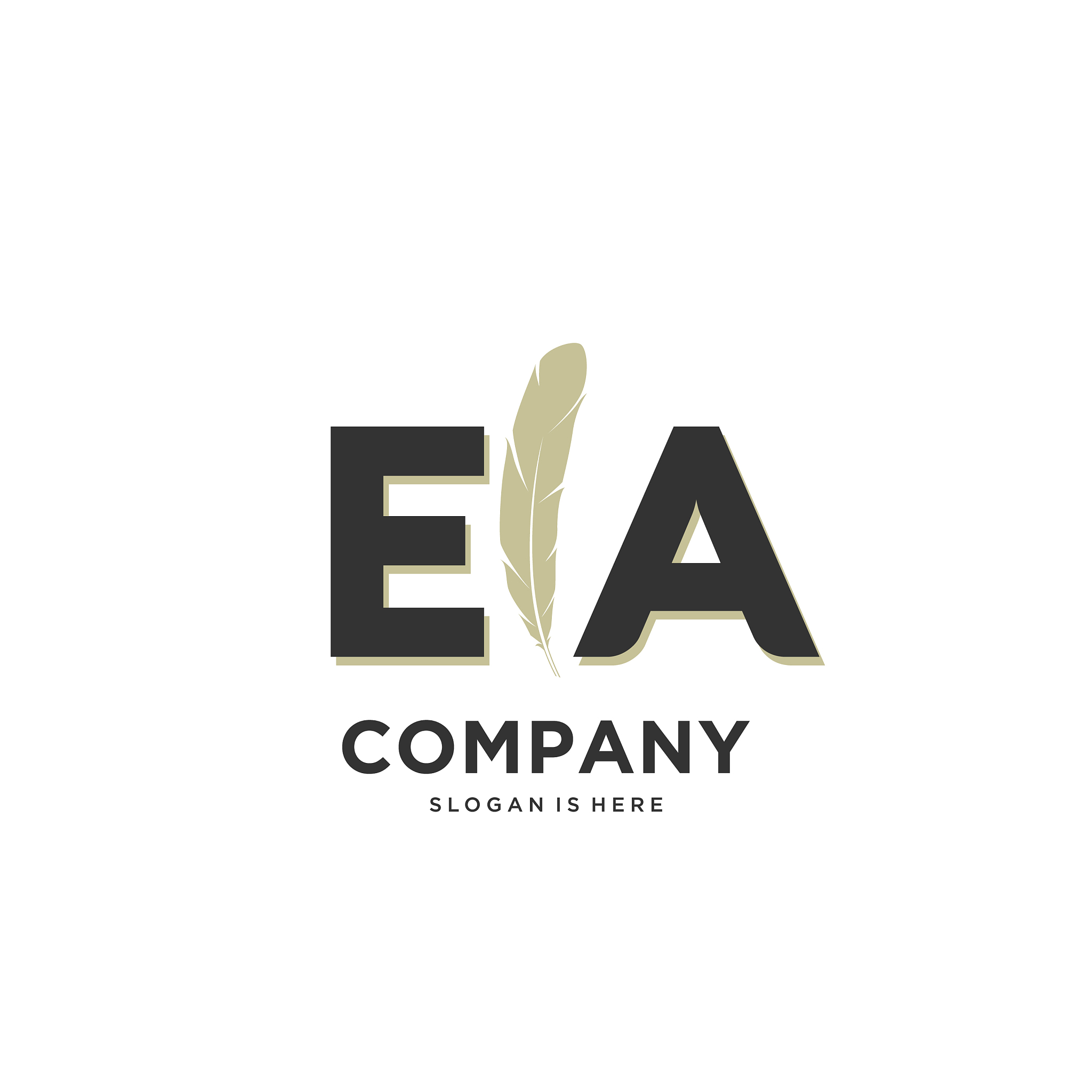 initial ea letter unique attractive creative